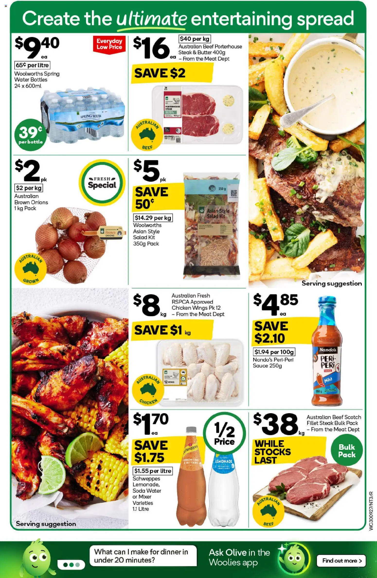 Woolworths catalogue - valid from 30/09/2026 | Page: 3 | Products: Chicken wings, Beef, Mixer, Spread