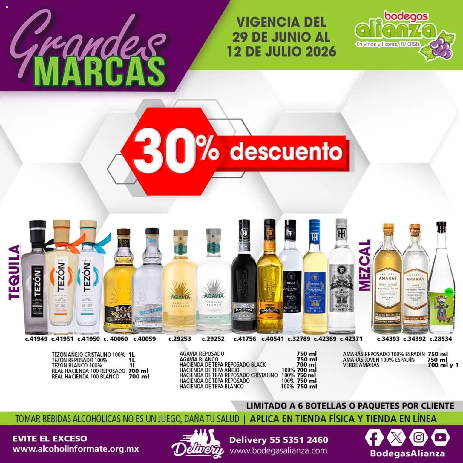Nuevas ofertas de Bodegas Alianza válidas en toda la República Mexicana desde el 29/06/2026. ¡Encuentra las mejores ofertas en Bodegas Alianza catálogo Grandes Marcas! | Página: 2 | Productos: Tequila
