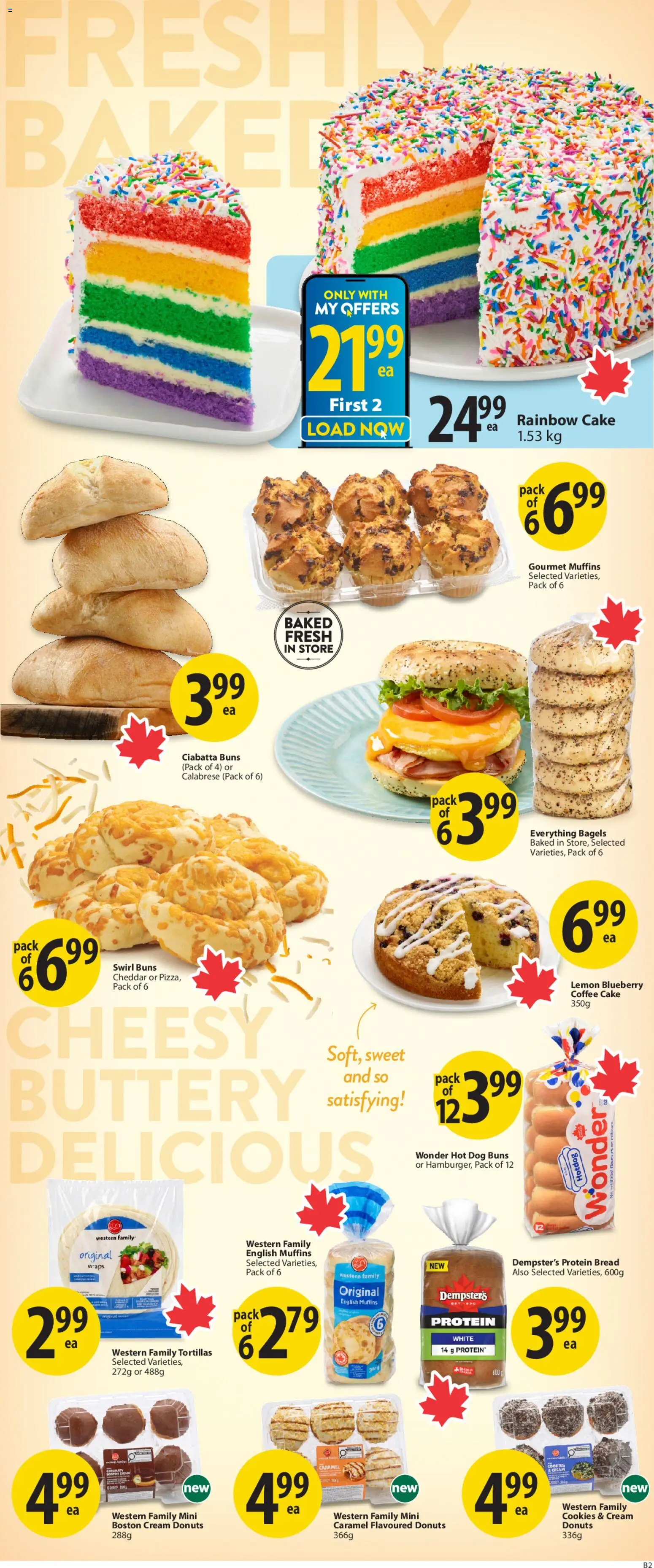 Save on foods flyer valid from 04.06.2026 | Page: 8 | Products: Cream, Cookies, Bread, Coffee
