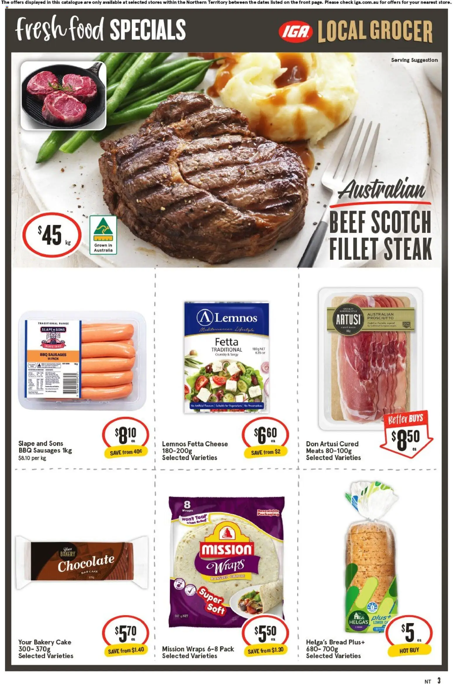IGA catalogue - valid from 01/07/2026 | Page: 4 | Products: Cheese, Bread, Chocolate, Scotch