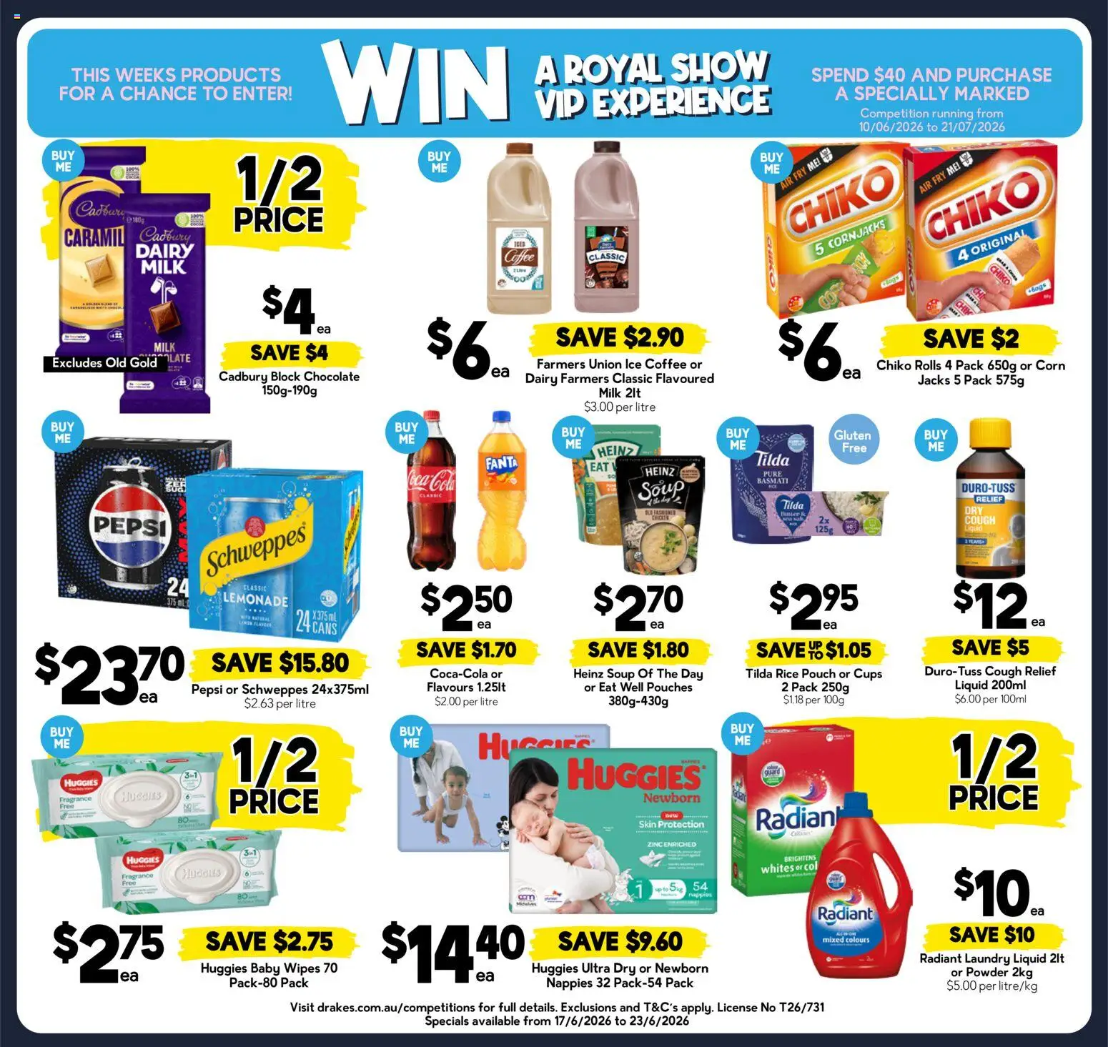 Drakes catalogue - valid from 17.06.2026 | Page: 2 | Products: Coffee, Coca Cola, Pepsi, Laundry