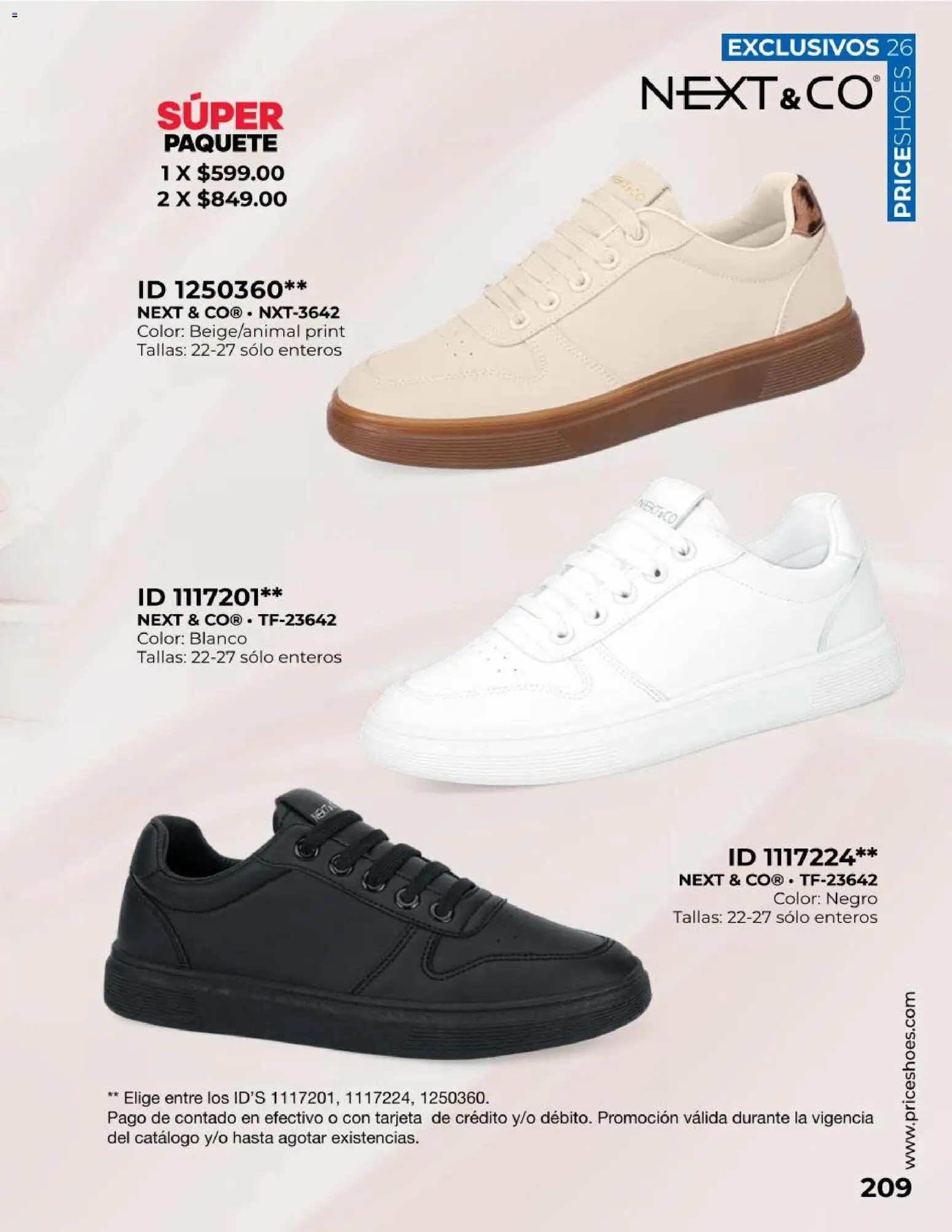 Nuevas ofertas de Price Shoes válidas en toda la República Mexicana desde el 09.05.2026. ¡Encuentra las mejores ofertas en Price Shoes catálogo Exclusivos! | Página: 209