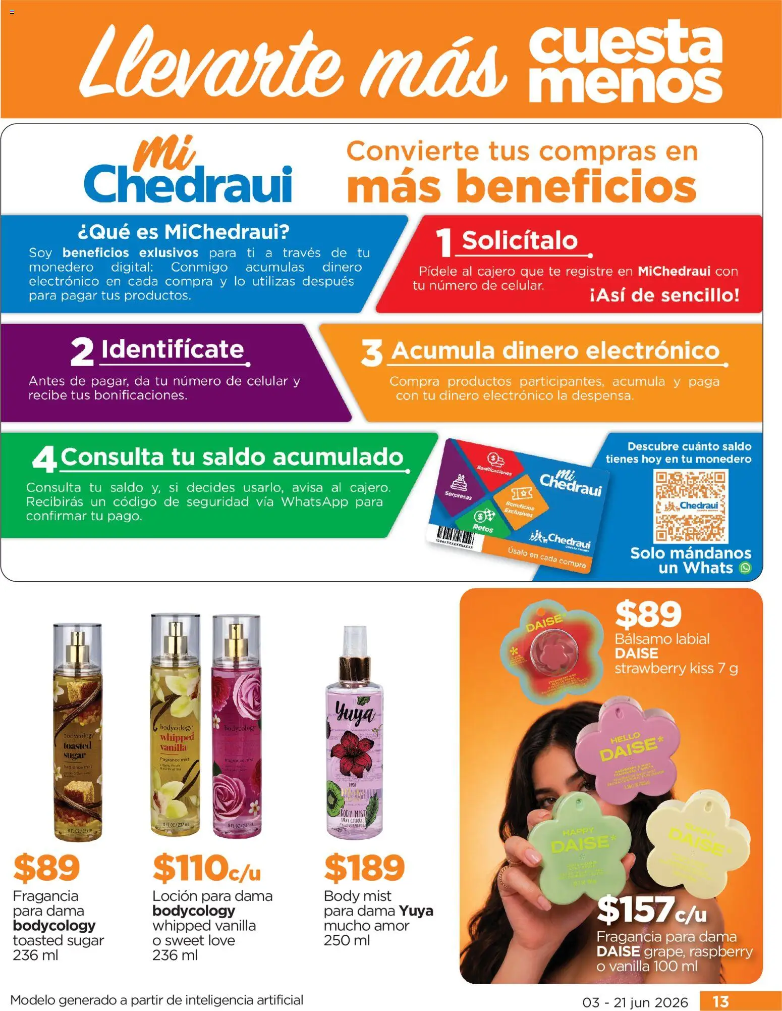 Nuevas ofertas de Chedraui válidas en toda la República Mexicana desde el 03.06.2026. ¡Encuentra las mejores ofertas en Chedraui folleto Todo para papá! | Página: 13 | Productos: Monedero, Loción, Body, Té