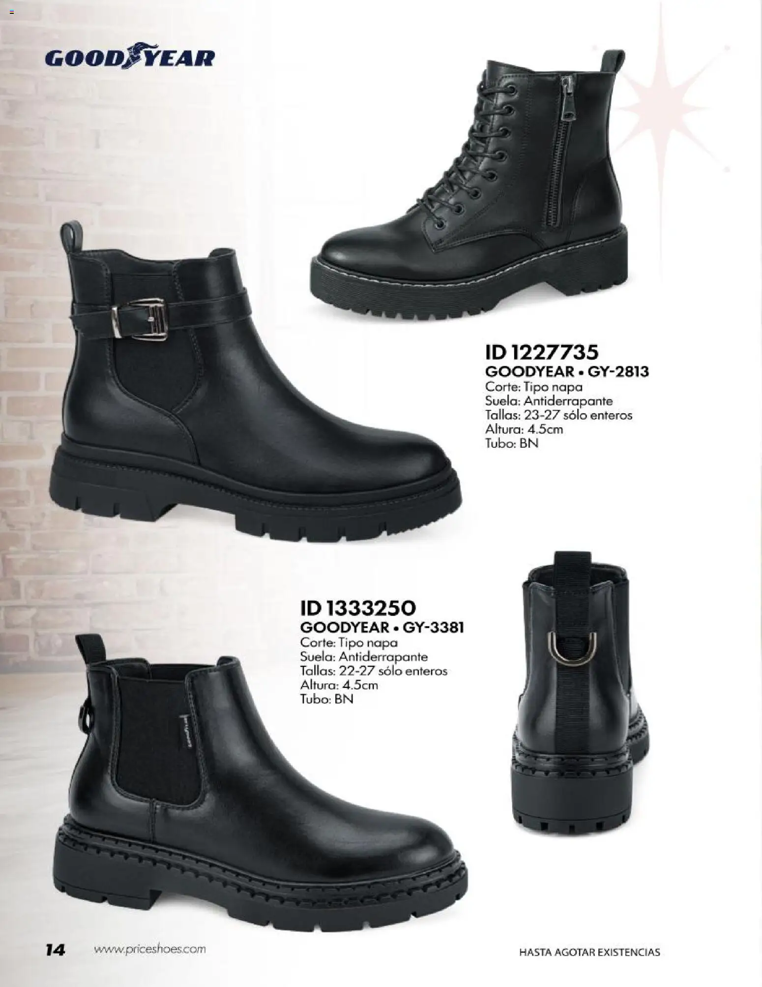 Nuevas ofertas de Price Shoes válidas en toda la República Mexicana desde el 20/10/2026. ¡Encuentra las mejores ofertas en Price Shoes catálogo Good Year! | Página: 14