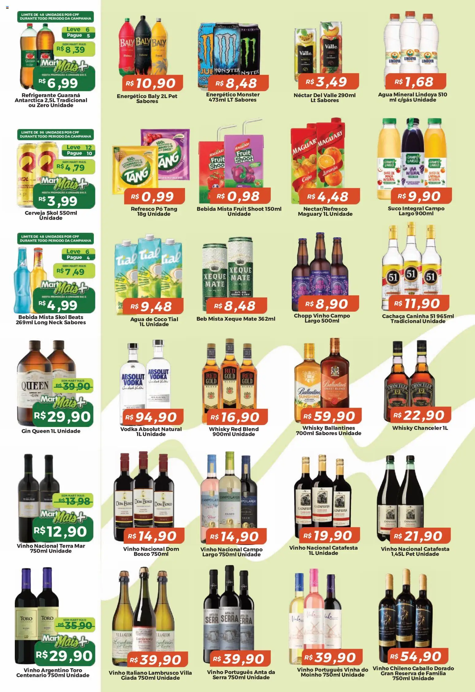 Mart Minas Folheto - válido de 28.05.2026 | Página: 4 | Produtos: Caju, Whisky, Cerveja, Bebida