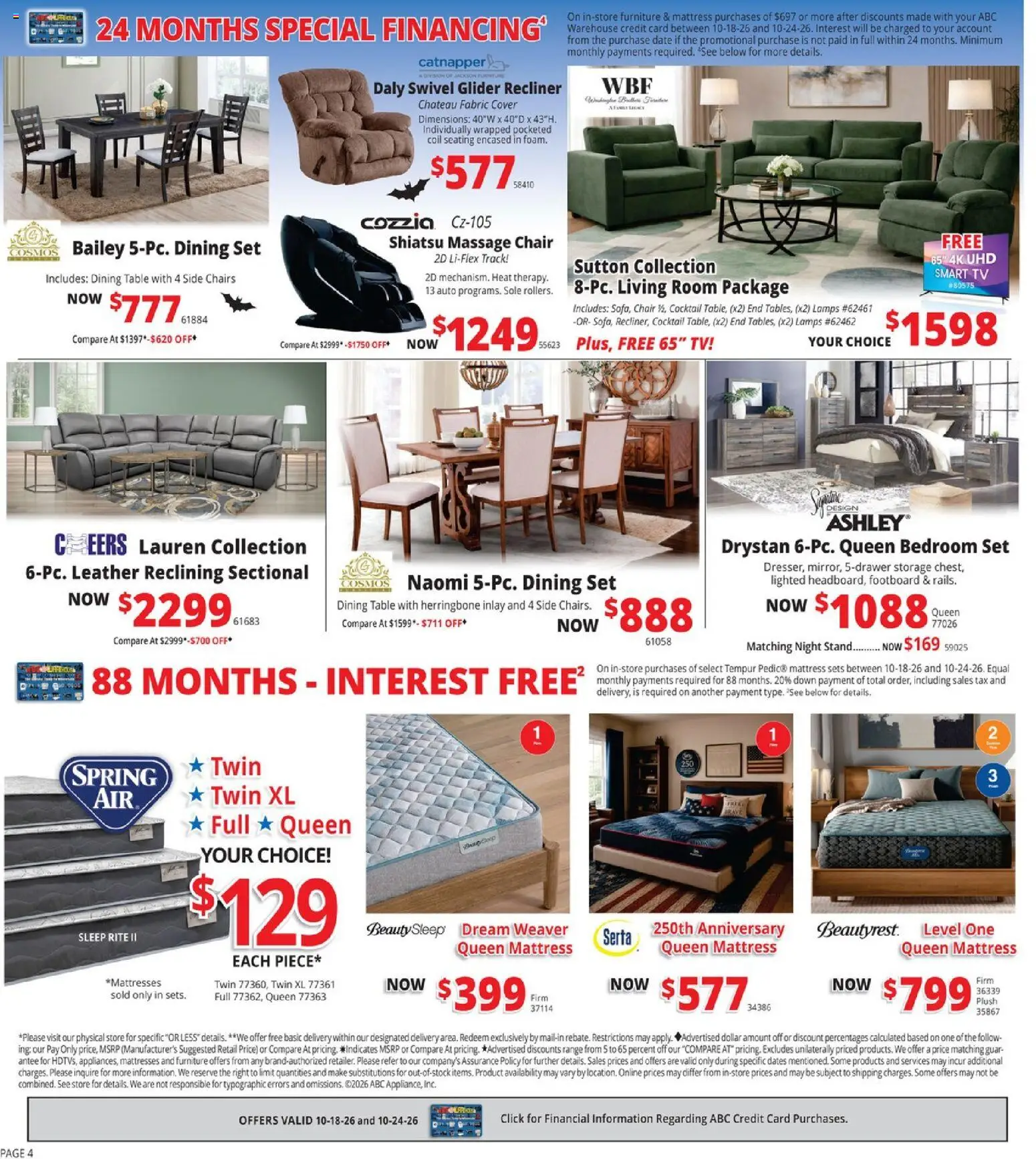 ABC Warehouse Weekly Ad - valid from 10/18/2026 | Page: 4