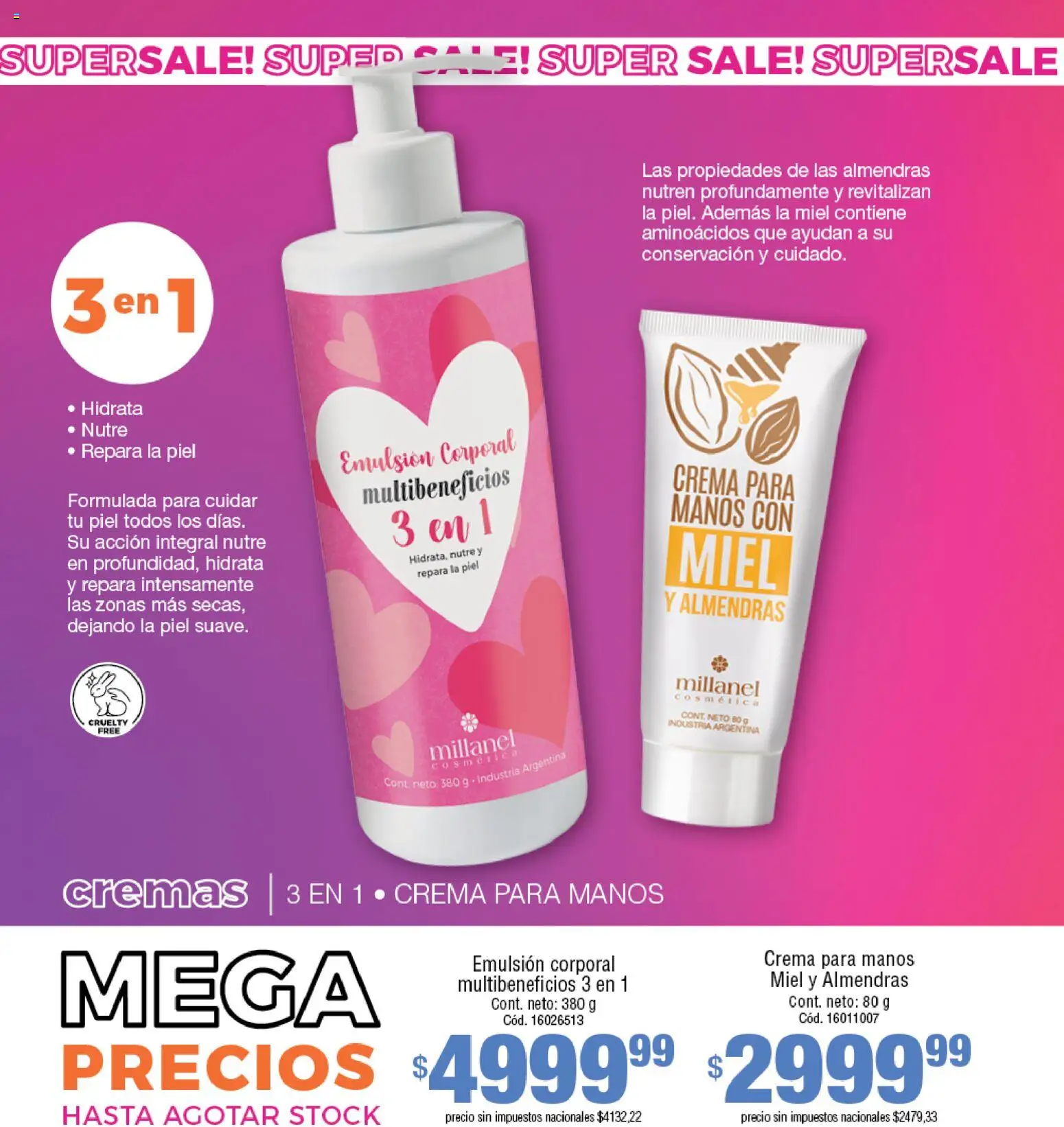 Millanel - Catálogo │ válido desde el 25.05.2026 | Página: 116 | Productos: Almendras, Emulsión, Crema