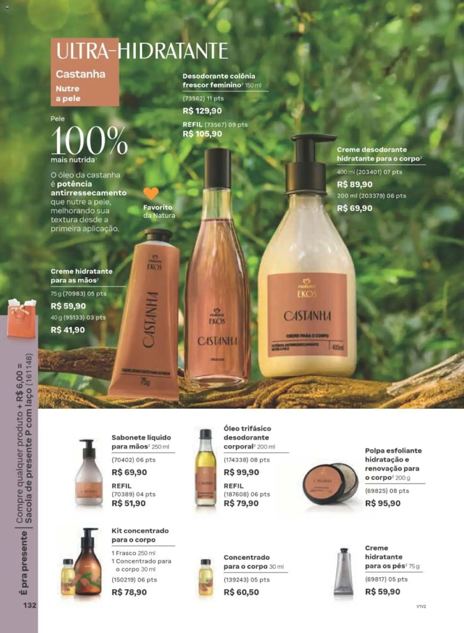 Natura Folheto - válido de 22/06/2026 | Página: 132 | Produtos: Desodorante, Óleo, Creme, Sabonete