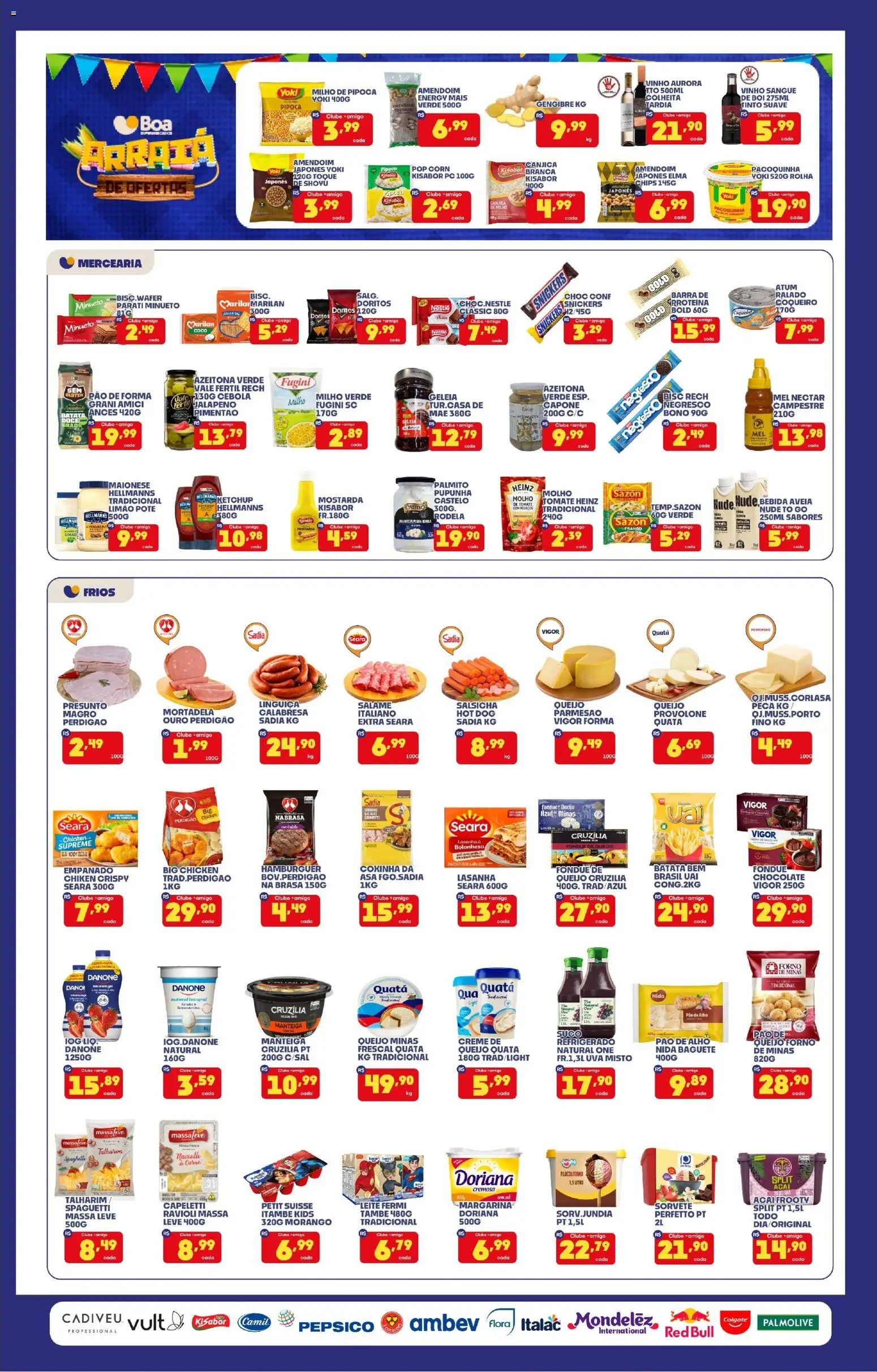 Boa Supermercados Folheto - válido de 26/06/2026 | Página: 3 | Produtos: Leite, Vinho, Maionese, Pipoca