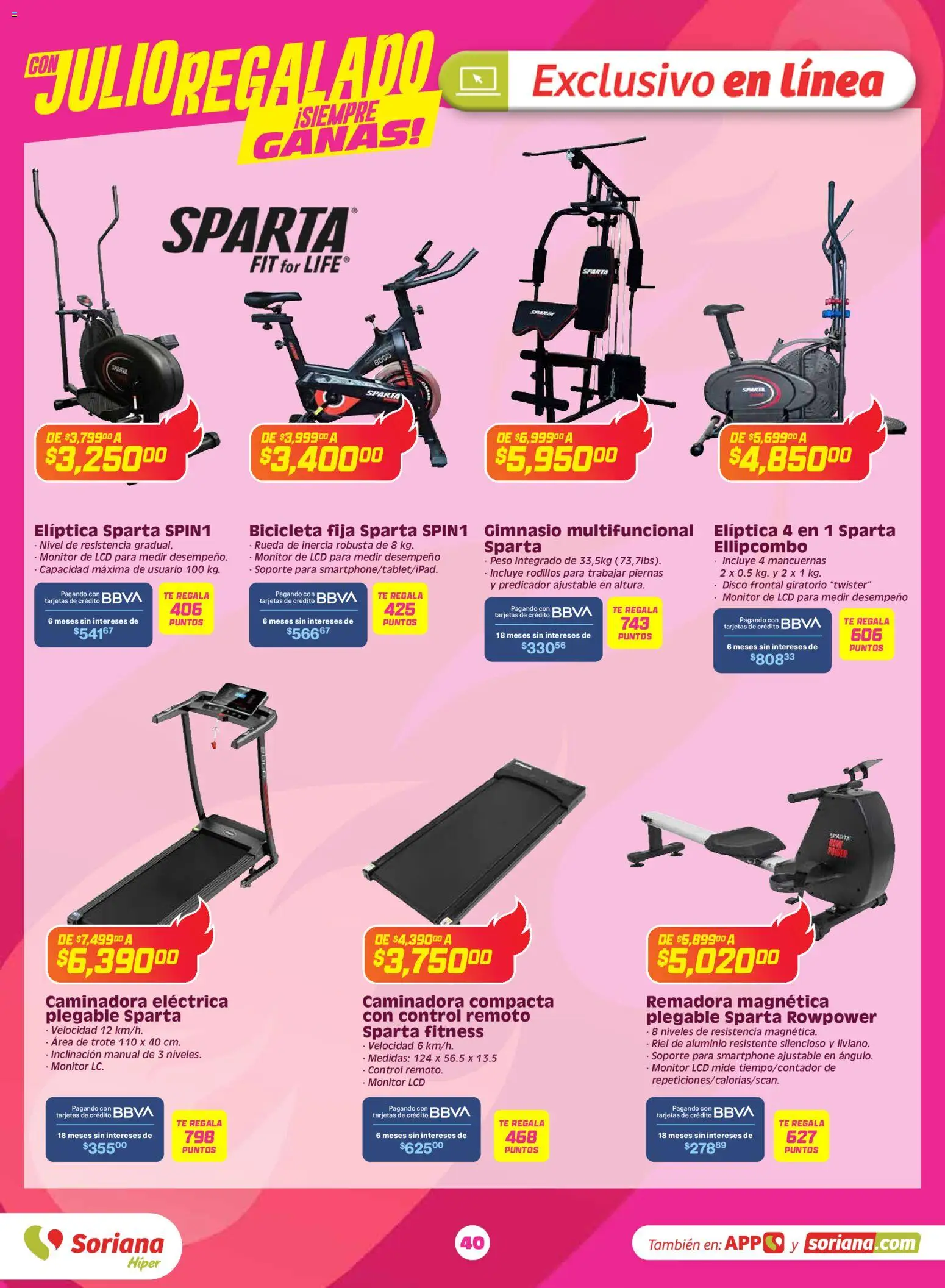 Nuevas ofertas de Soriana válidas en toda la República Mexicana desde el 03.06.2026. ¡Encuentra las mejores ofertas en Soriana Con Julio Regalado siempre ganas Híper Nacional! | Página: 40 | Productos: Monitor, Disco, Riel, Té