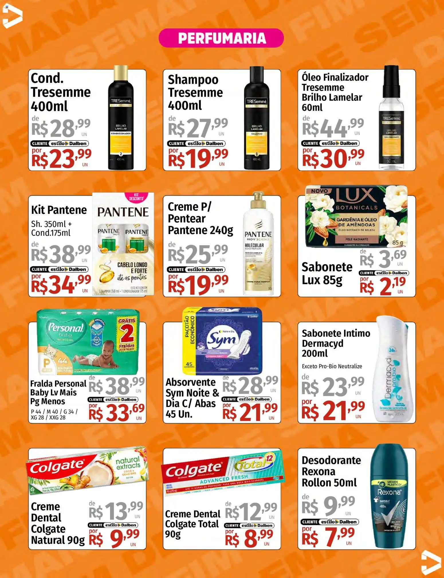 Supermercado Dalben Folheto - válido de 01.05.2026 | Página: 13 | Produtos: Condicionador, Creme, Sabonete, Amêndoas