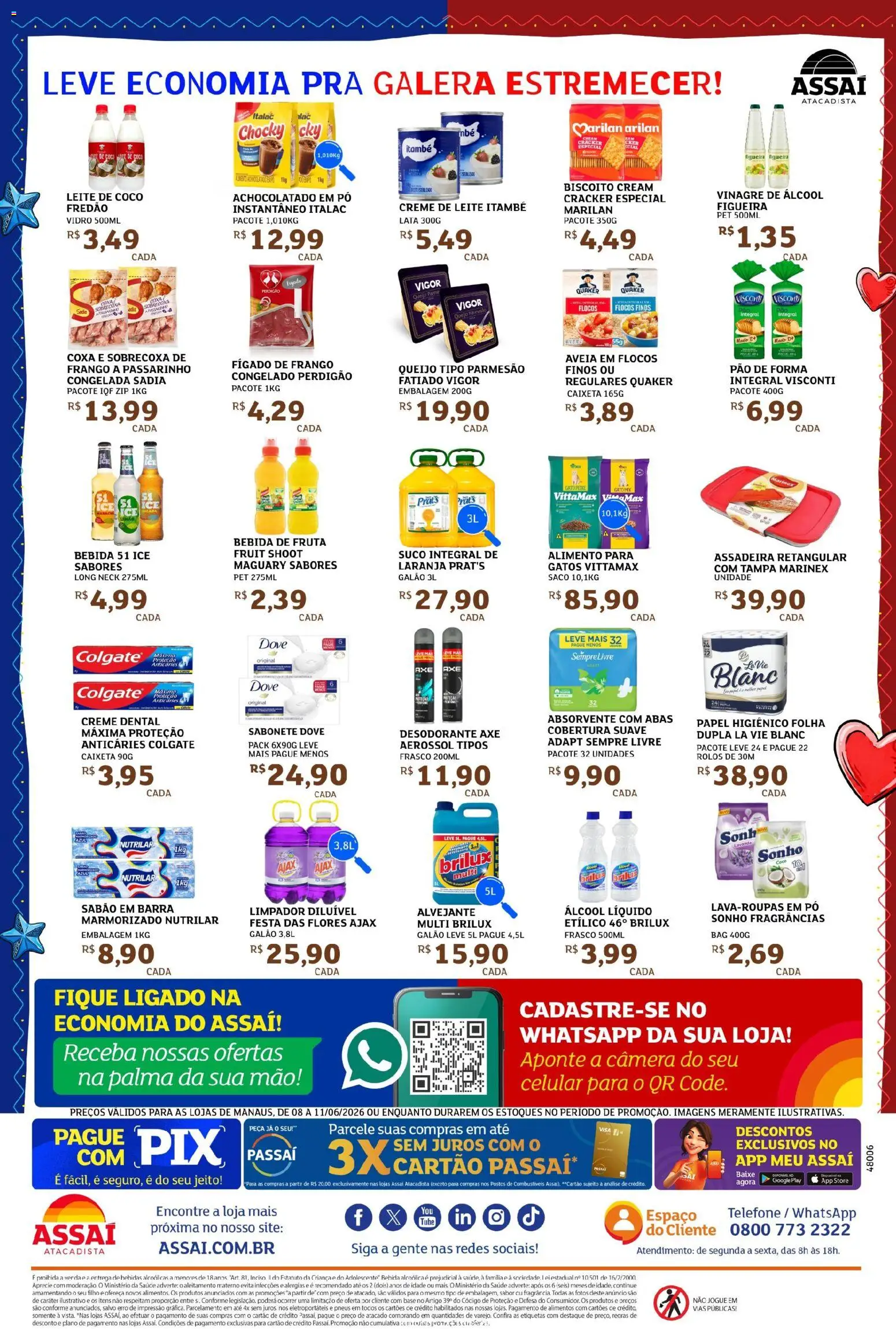 Assaí Atacadista Folheto - válido de 08.06.2026 | Página: 2 | Produtos: Coco, Pó, Achocolatado, Aveia