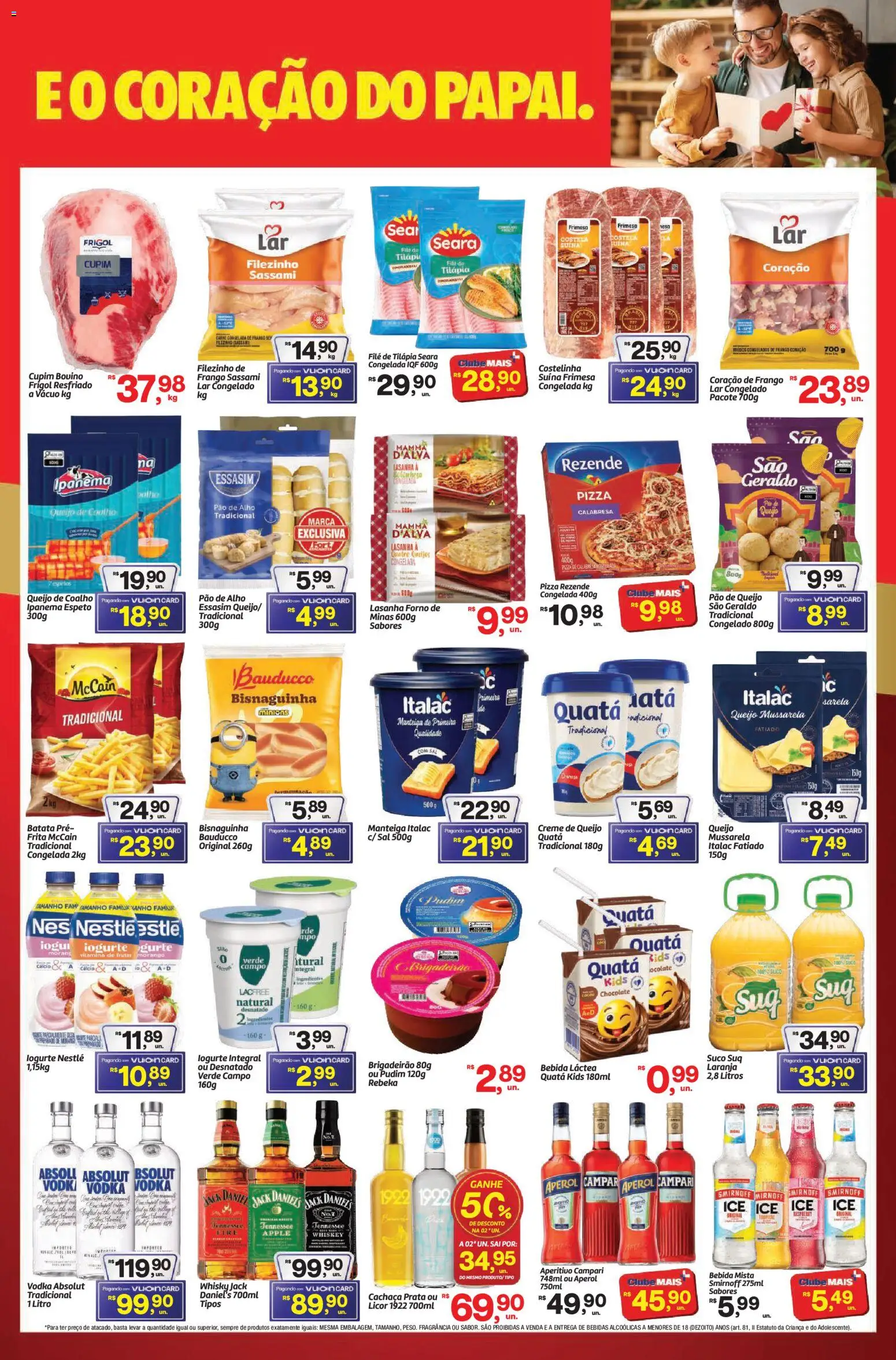 Fort Atacadista Folheto - válido de 07/08/2026 | Página: 3 | Produtos: Pizza Rezende, Cachaça, Suco, Carne