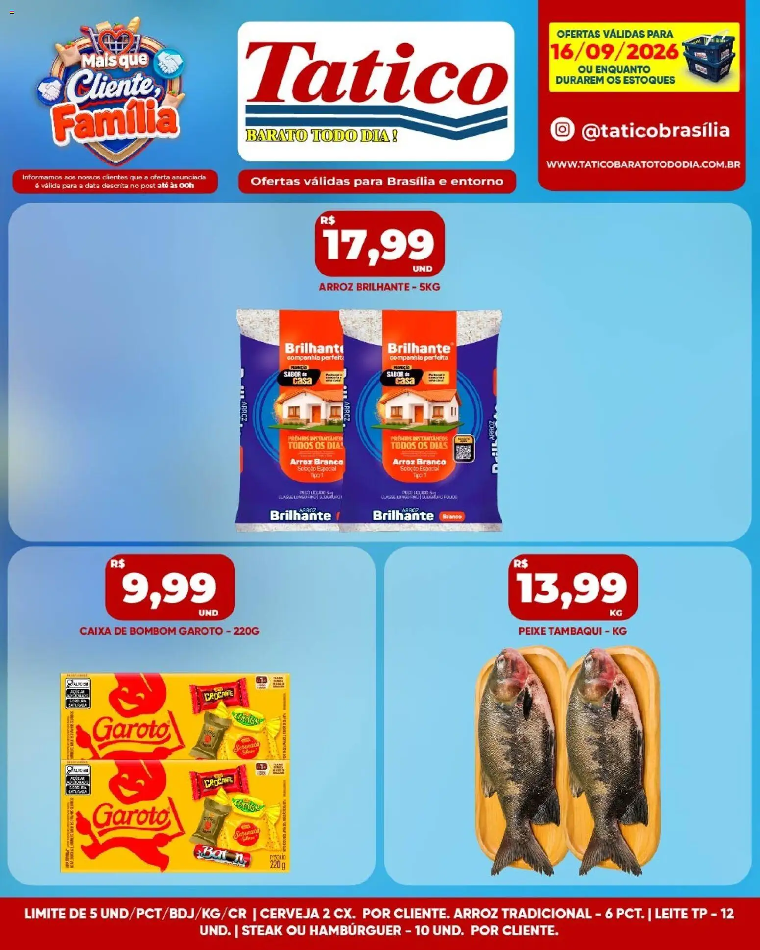 Tatico Folheto - válido de 16/09/2026 | Página: 9 | Produtos: Steak, Leite, Peixe, Caixa de bombom