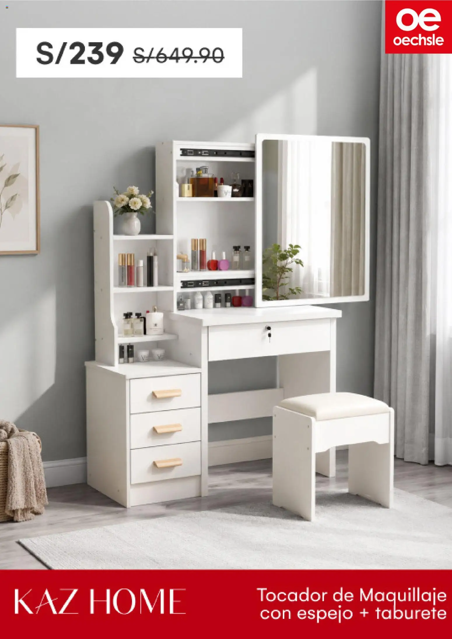 Catálogo Oechsle válido desde 13/07/2026 | Página: 4 | Productos: Espejo, Maquillaje