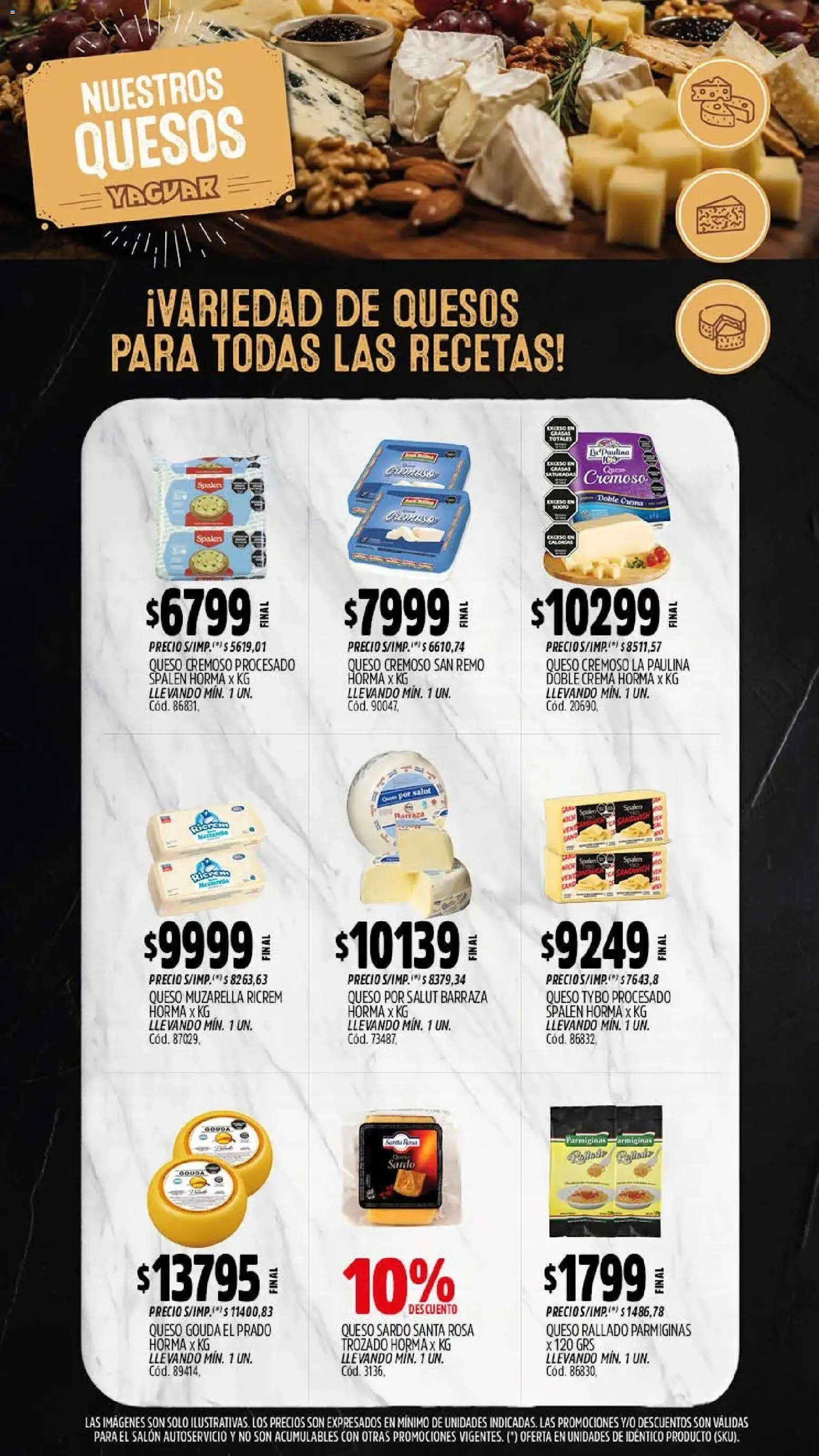 Yaguar - Oferta Semanal Trelew │ válido desde el 24/08/2026 | Página: 6 | Productos: Queso rallado, Queso Gouda, Queso, Crema