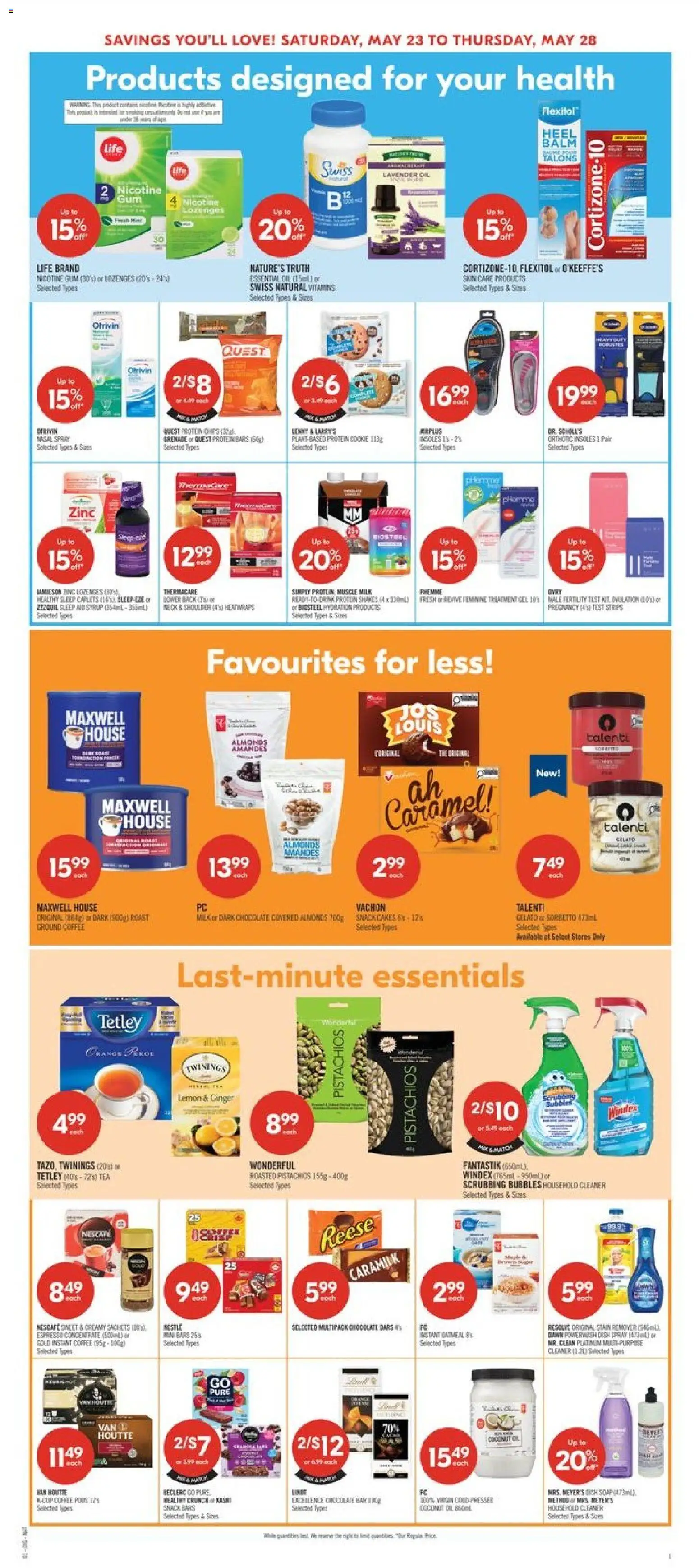 Shoppers flyer valid from 22.05.2026 | Page: 14 | Products: Chips, Stain remover, Milk, Oil