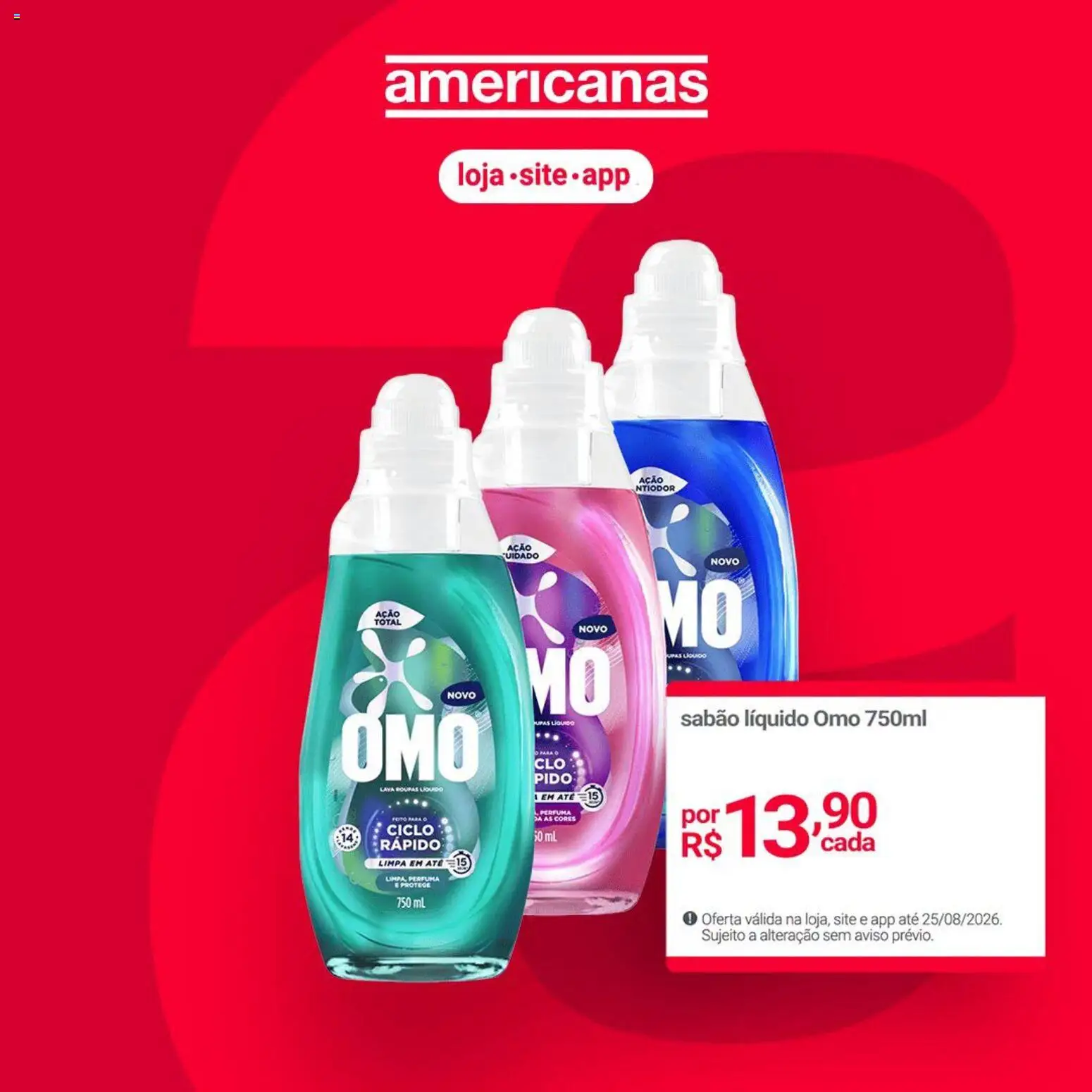Lojas Americanas Folheto - válido de 13/08/2026 | Página: 2 | Produtos: Sabão, Roupas