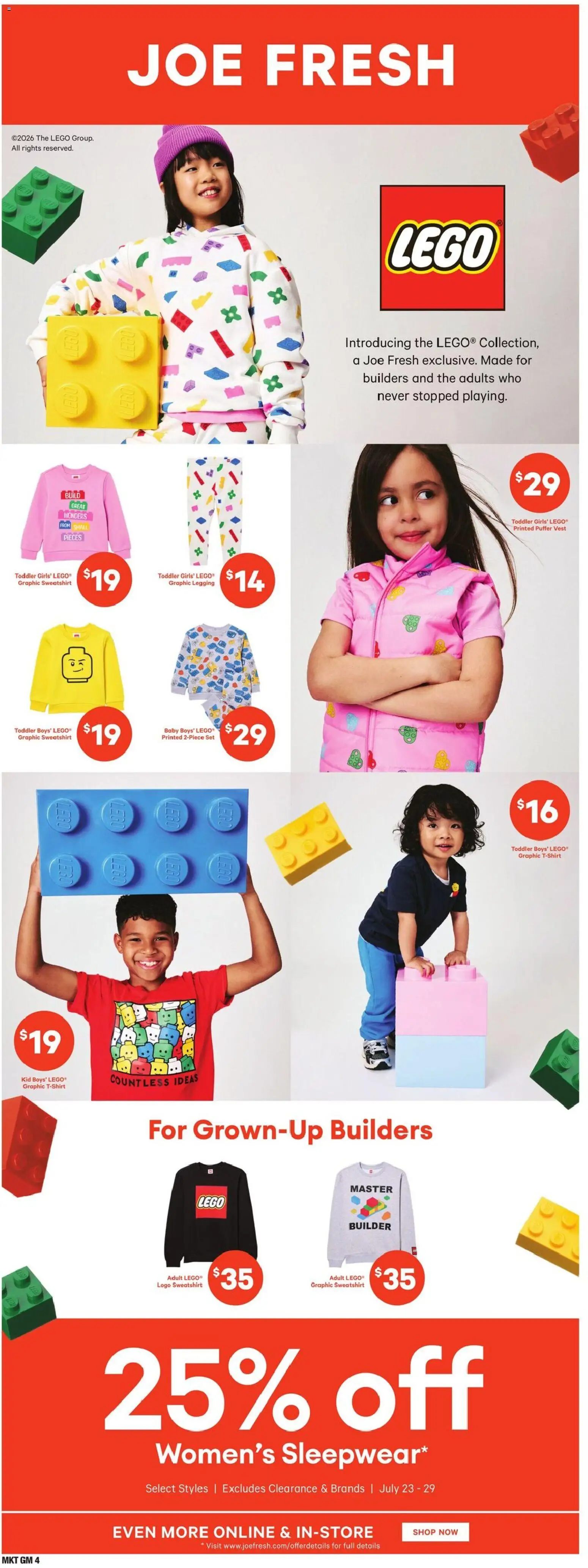 Zehrs flyer valid from Jul 23, 2026 | Page: 15 | Products: LEGO, Tshirt, Vest