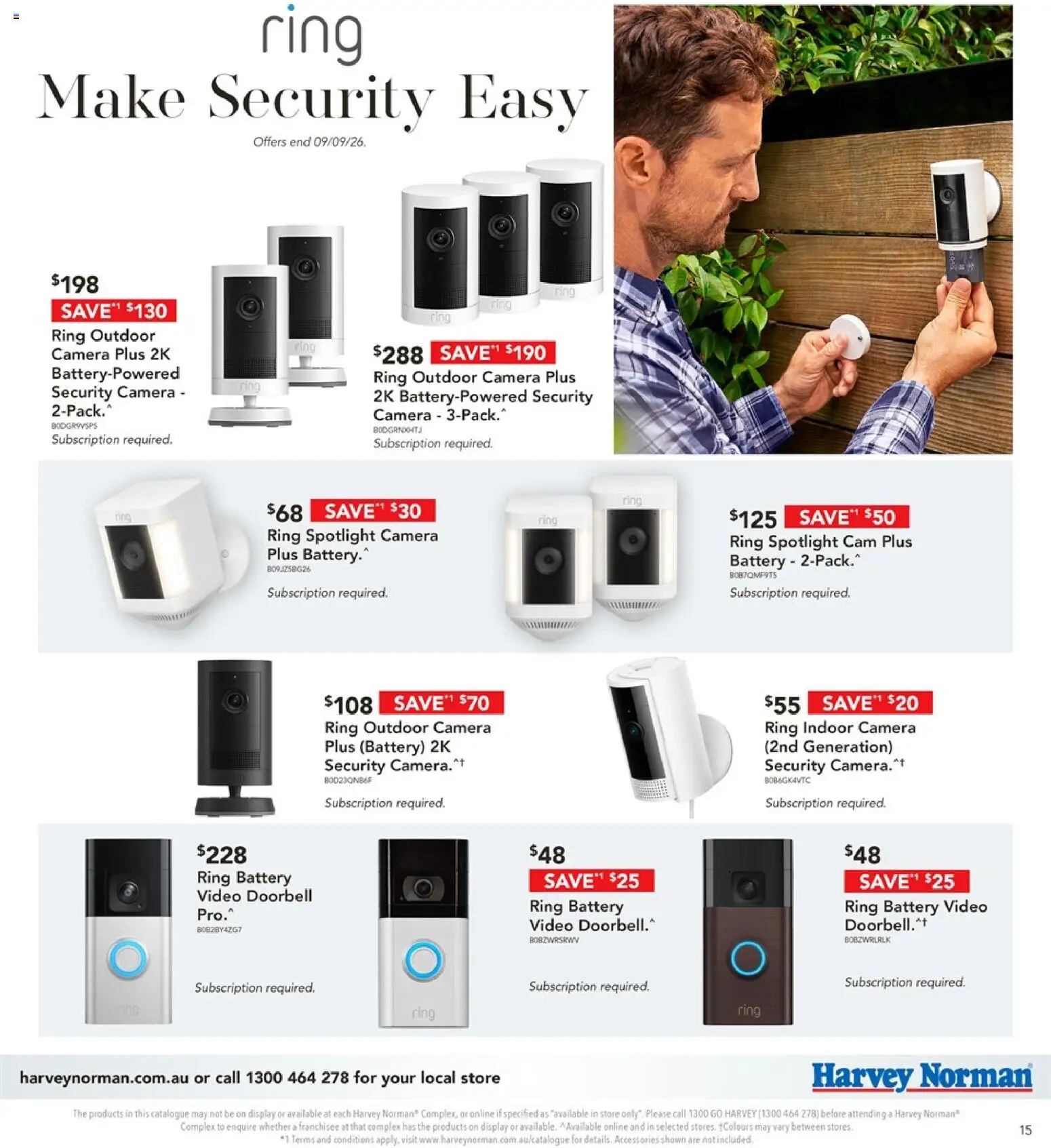 Harvey Norman catalogue - valid from 08/09/2026 | Page: 15 | Products: Accessories, Doorbell, Camera, Video