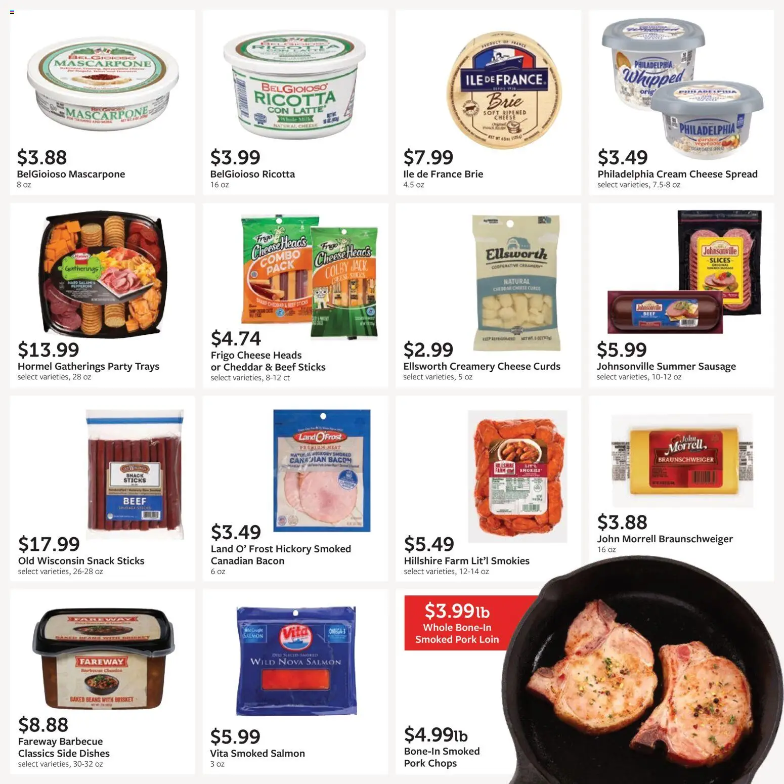 Fareway Monthly Ad - valid from 09/28/2026 | Page: 28 | Products: Pork loin, Cream cheese, Mascarpone, Bacon