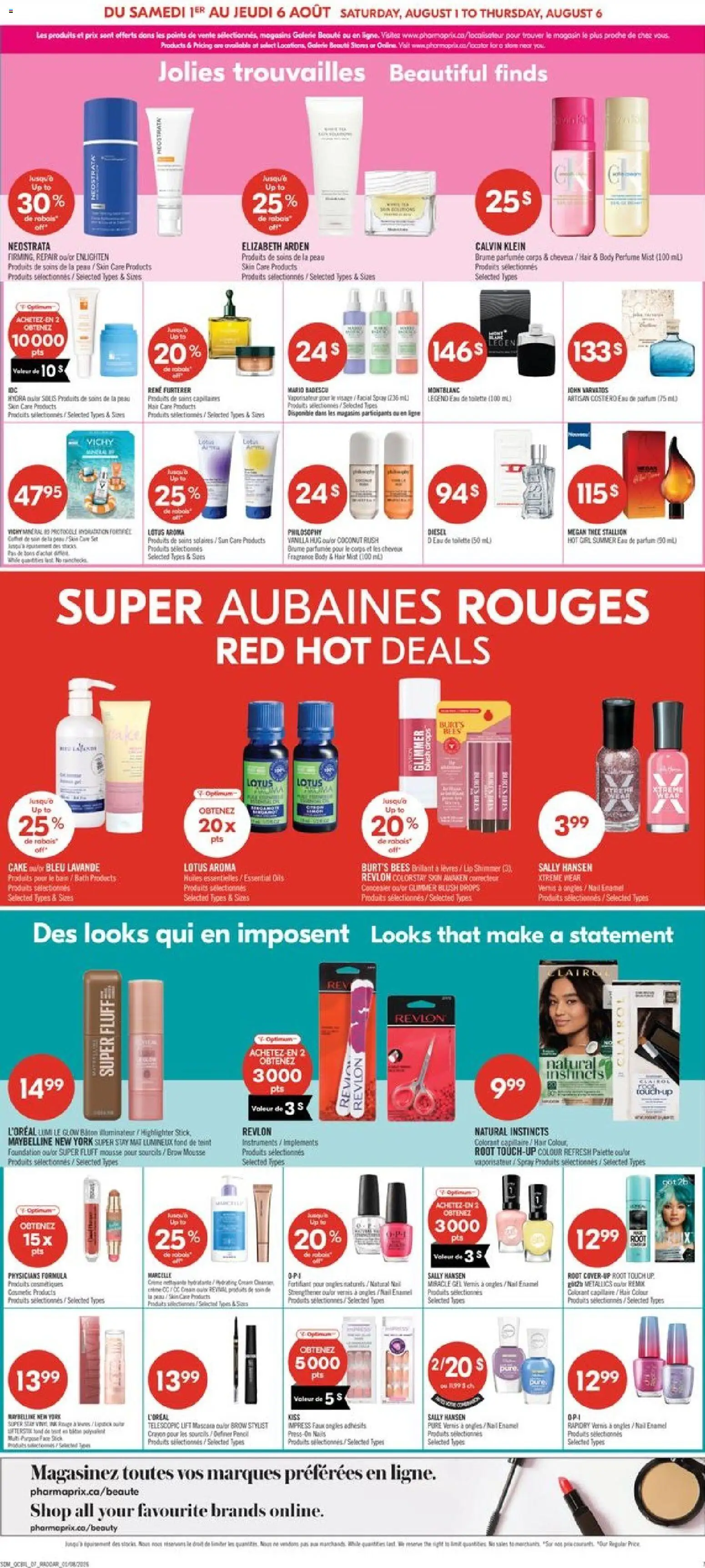 Pharmaprix flyer valid from Jul 31, 2026 | Page: 10 | Products: Fragrance, Eau de toilette, Concealer, Toilette