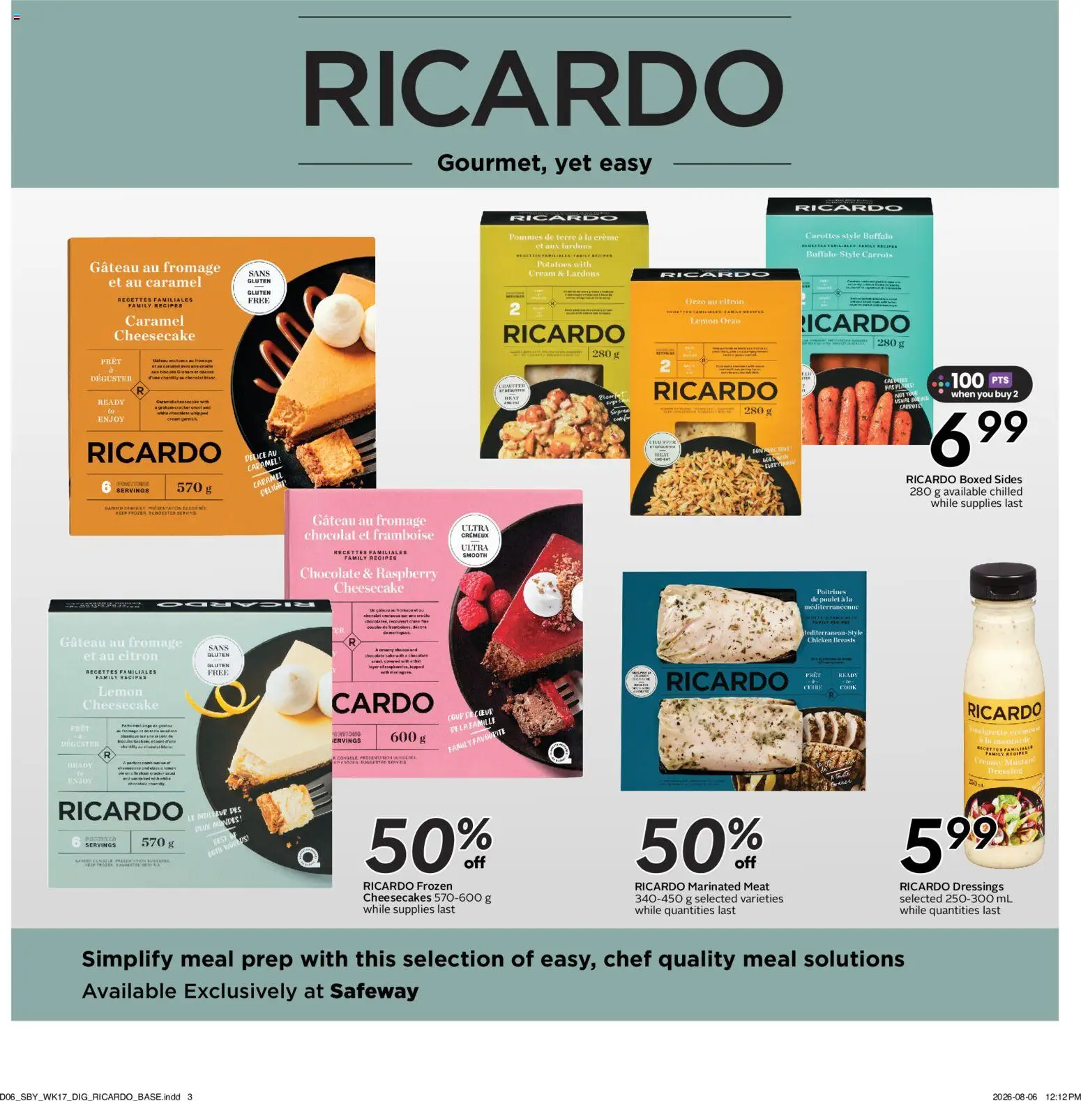 Safeway flyer valid from Aug 20, 2026 | Page: 17 | Products: Cream, Chicken breasts, Cake, Chocolate