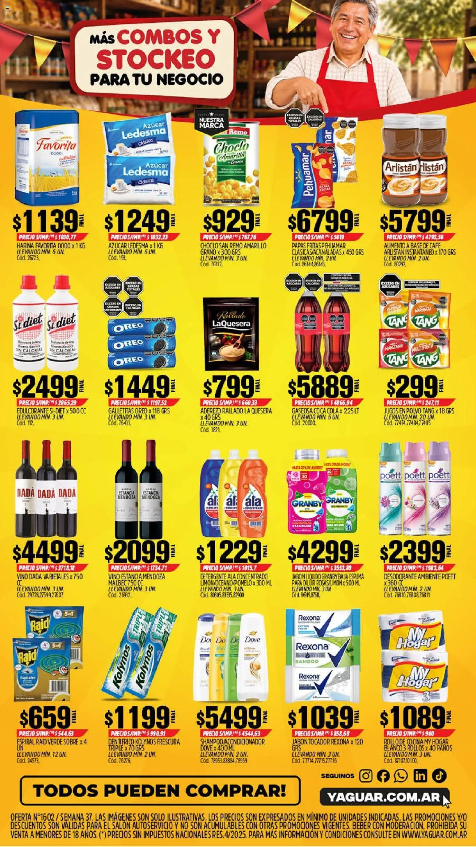 Yaguar - Oferta Semanal General Roca │ válido desde el 07/09/2026 | Página: 2 | Productos: Galletitas, Edulcorante, Acondicionador, Papas