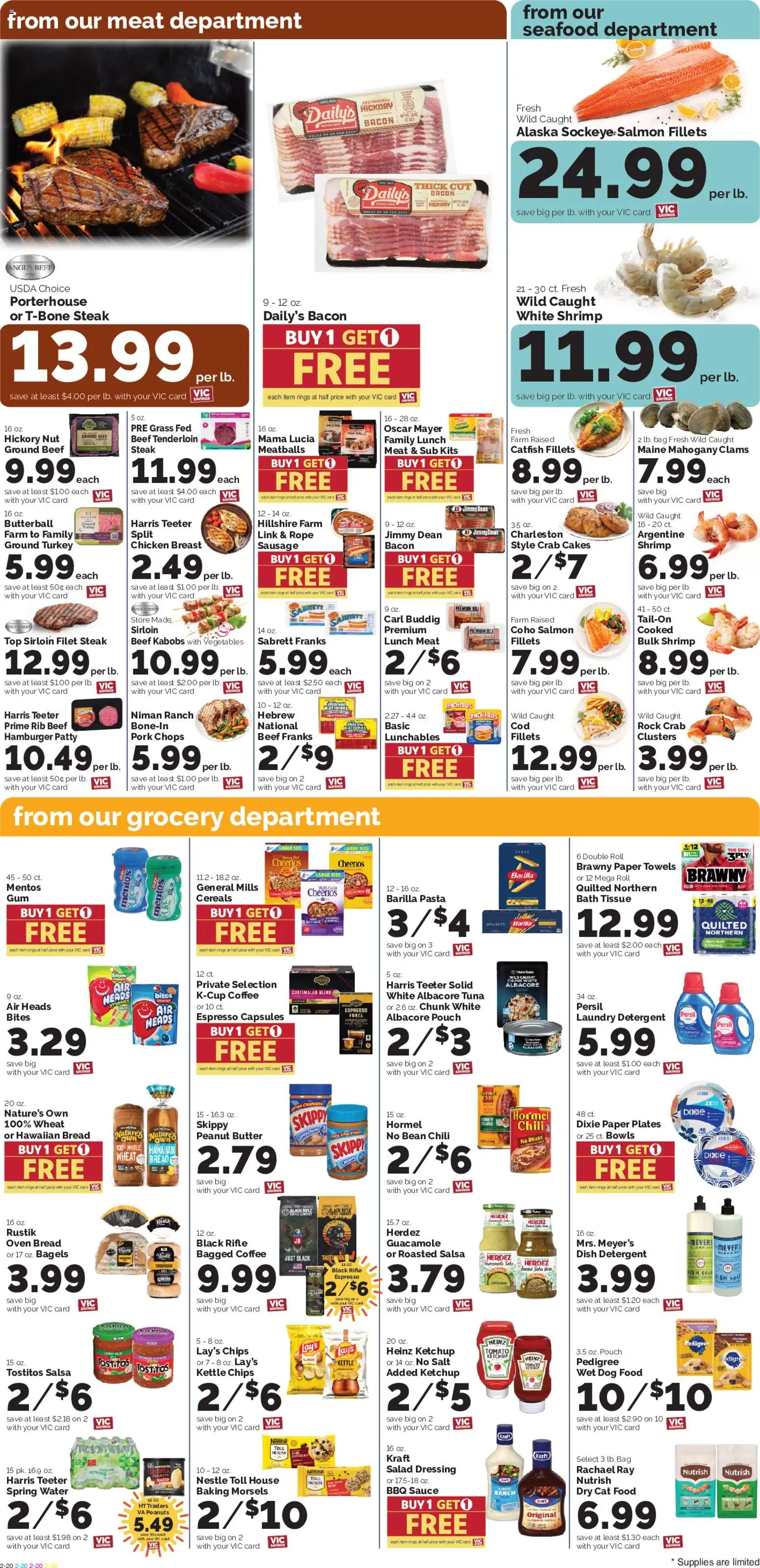 Harris Teeter Weekly Ad - SC - valid from 06/24/2026 | Page: 5 | Products: Cat Food, Butter, Chips, Seafood