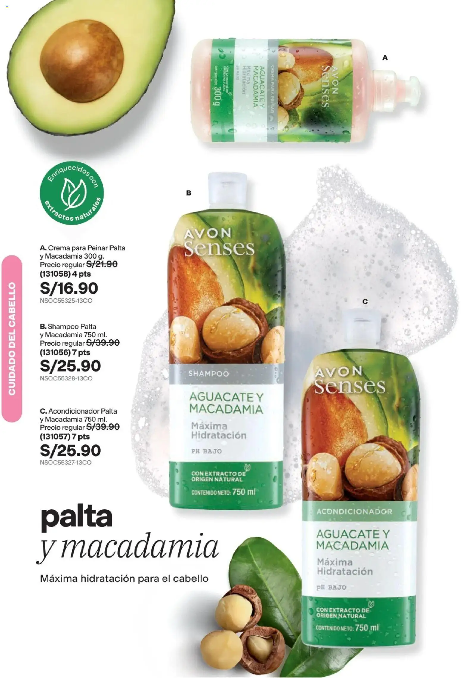 Catálogo Avon válido desde 11/08/2026 | Página: 169 | Productos: Shampoo, Acondicionador, Crema, Bajo