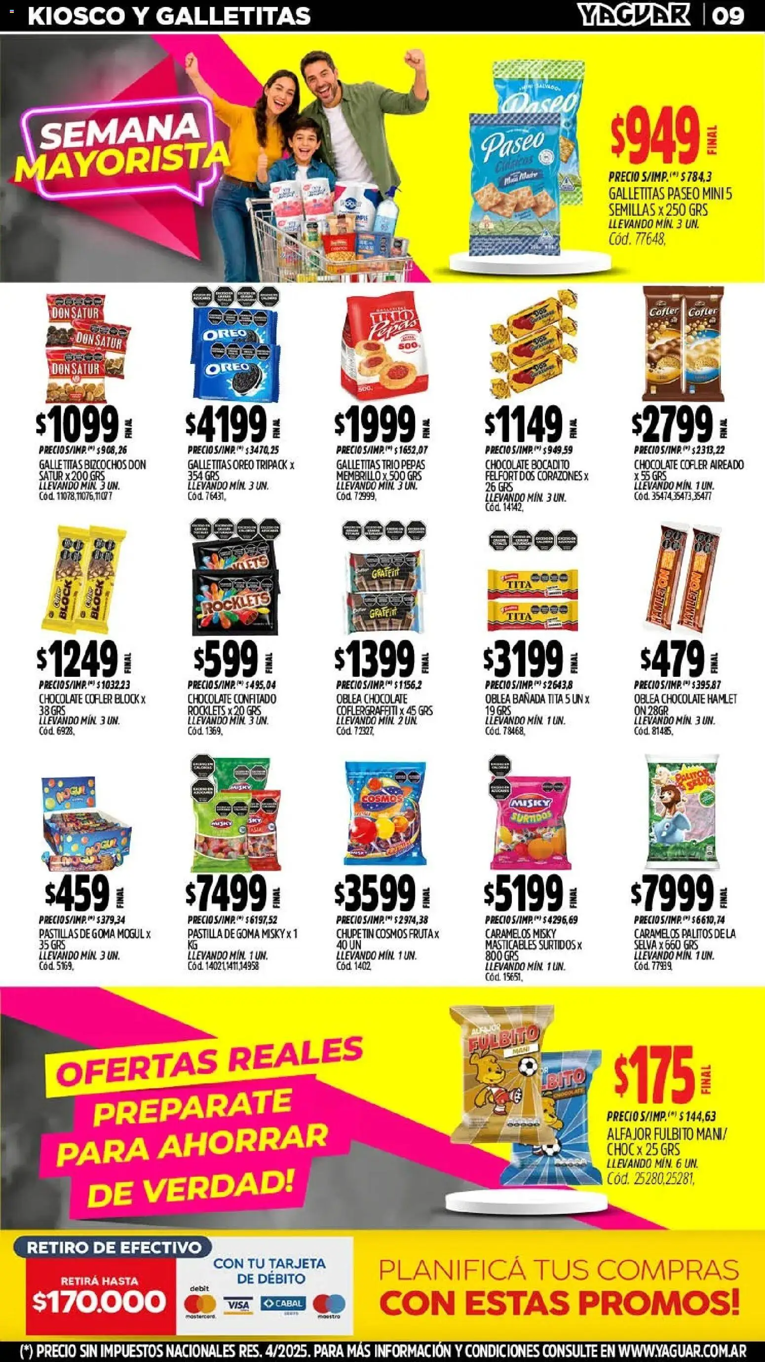 Yaguar - Oferta Semanal Neuquen │ válido desde el 18.05.2026 | Página: 9 | Productos: Semillas, Chocolate, Alfajor, Bizcochos