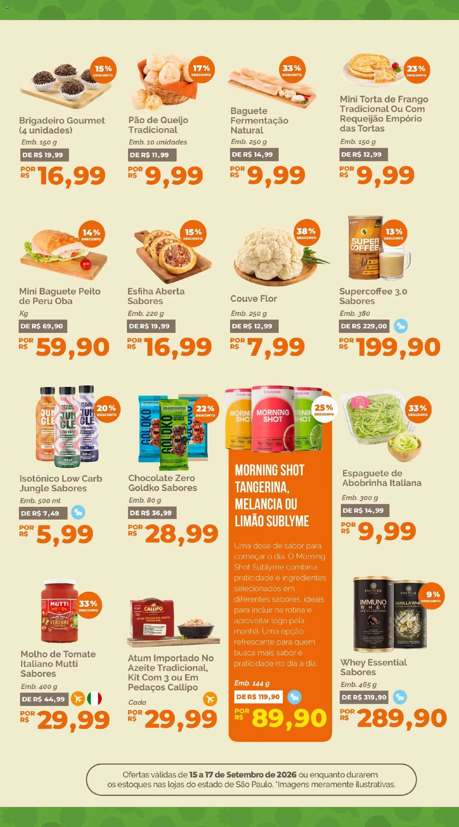 Oba Hortifruti Folheto - válido de 15/09/2026 | Página: 8 | Produtos: Abobrinha, Chocolate, Frango, Atum