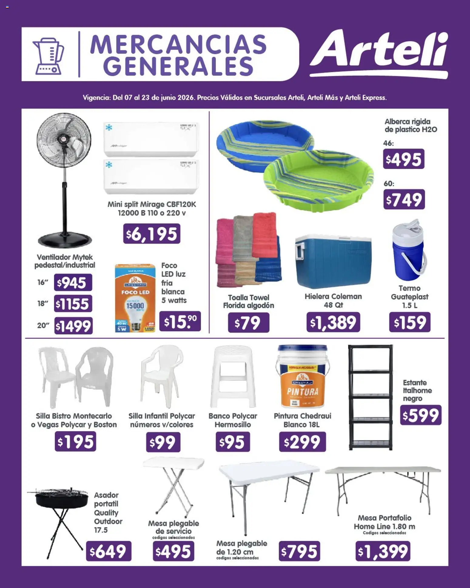 Nuevas ofertas de Arteli válidas en toda la República Mexicana desde el 07.06.2026. ¡Encuentra las mejores ofertas en Arteli folleto Quincenal! | Página: 17