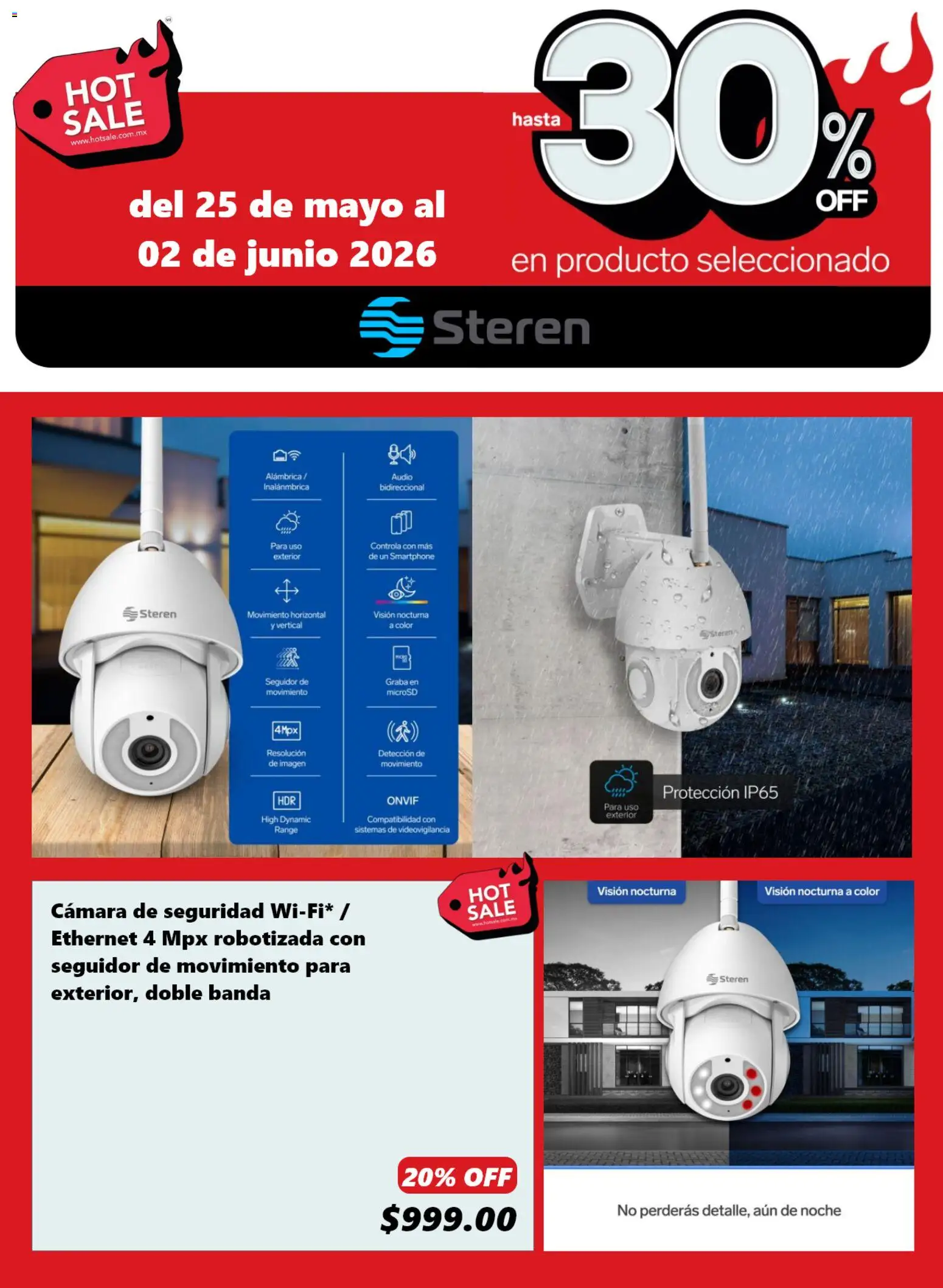 Nuevas ofertas de Steren válidas en toda la República Mexicana desde el 25.05.2026. ¡Encuentra las mejores ofertas en Steren Hot Sale! | Página: 4 | Productos: Audio, Cámara, Smartphone