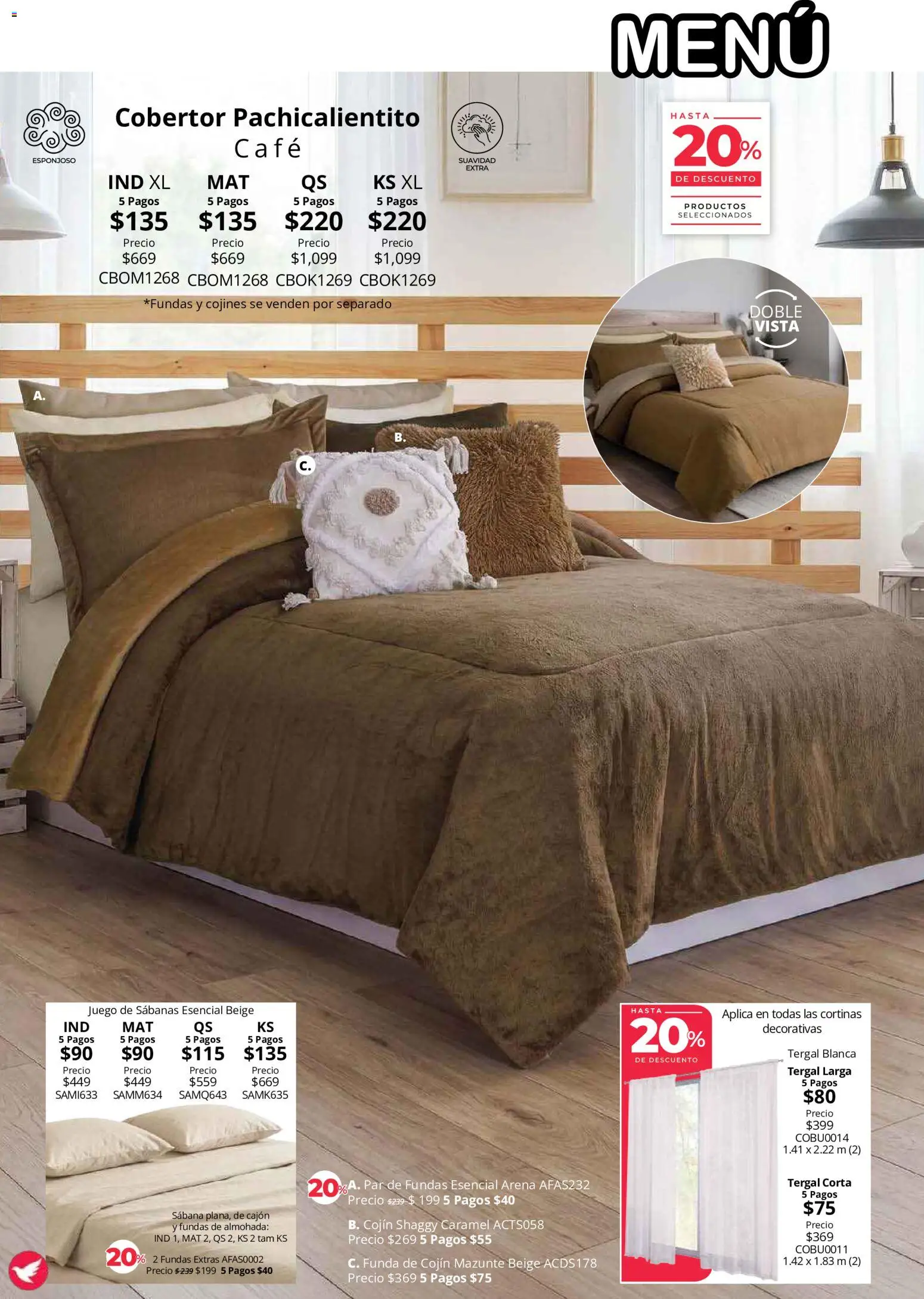 Nuevas ofertas de Colchas Concord válidas en toda la República Mexicana desde el 01/08/2026. ¡Encuentra las mejores ofertas en Colchas Concord catálogo Colección Cobertor! | Página: 73 | Productos: Juego, Funda, Sabanas, Cortinas