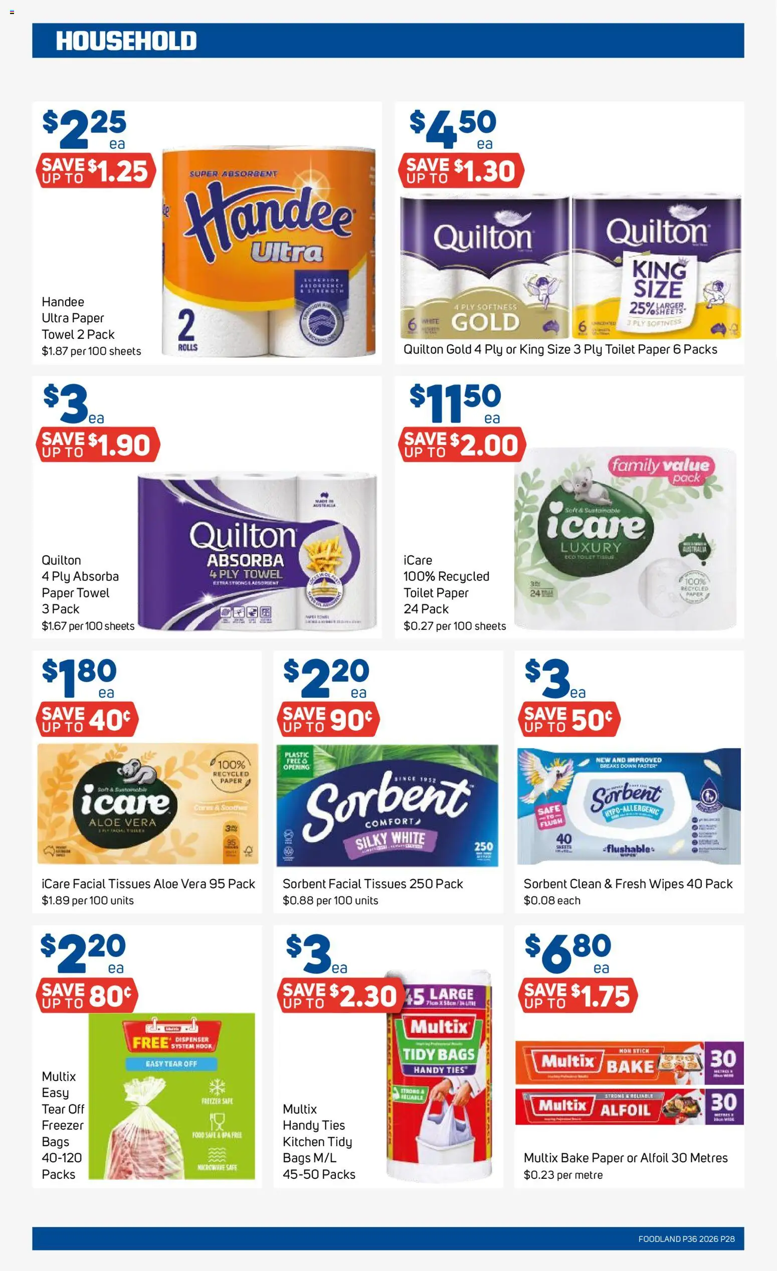 Foodland catalogue - valid from 02/09/2026 | Page: 28 | Products: Aloe vera, Toilet paper, Microwave, Tissues