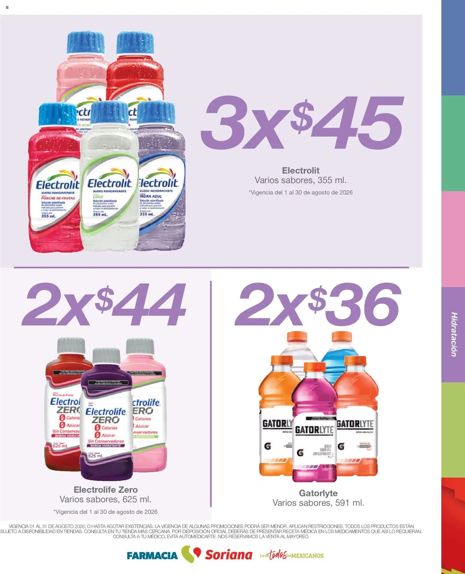 Nuevas ofertas de Soriana válidas en toda la República Mexicana desde el 01/08/2026. ¡Encuentra las mejores ofertas en Soriana Folleto Farmacia Soriana Híper Nacional! | Página: 6 | Productos: Azúcar