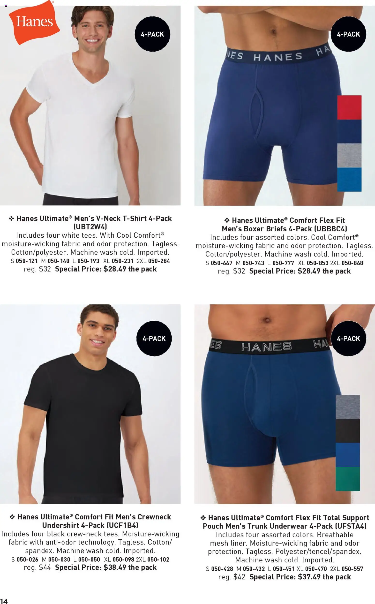 Avon Hanes Flyer - valid from 02/11/2026 | Page: 14 | Products: Boxer briefs, Men's boxer briefs, Underwear, Briefs