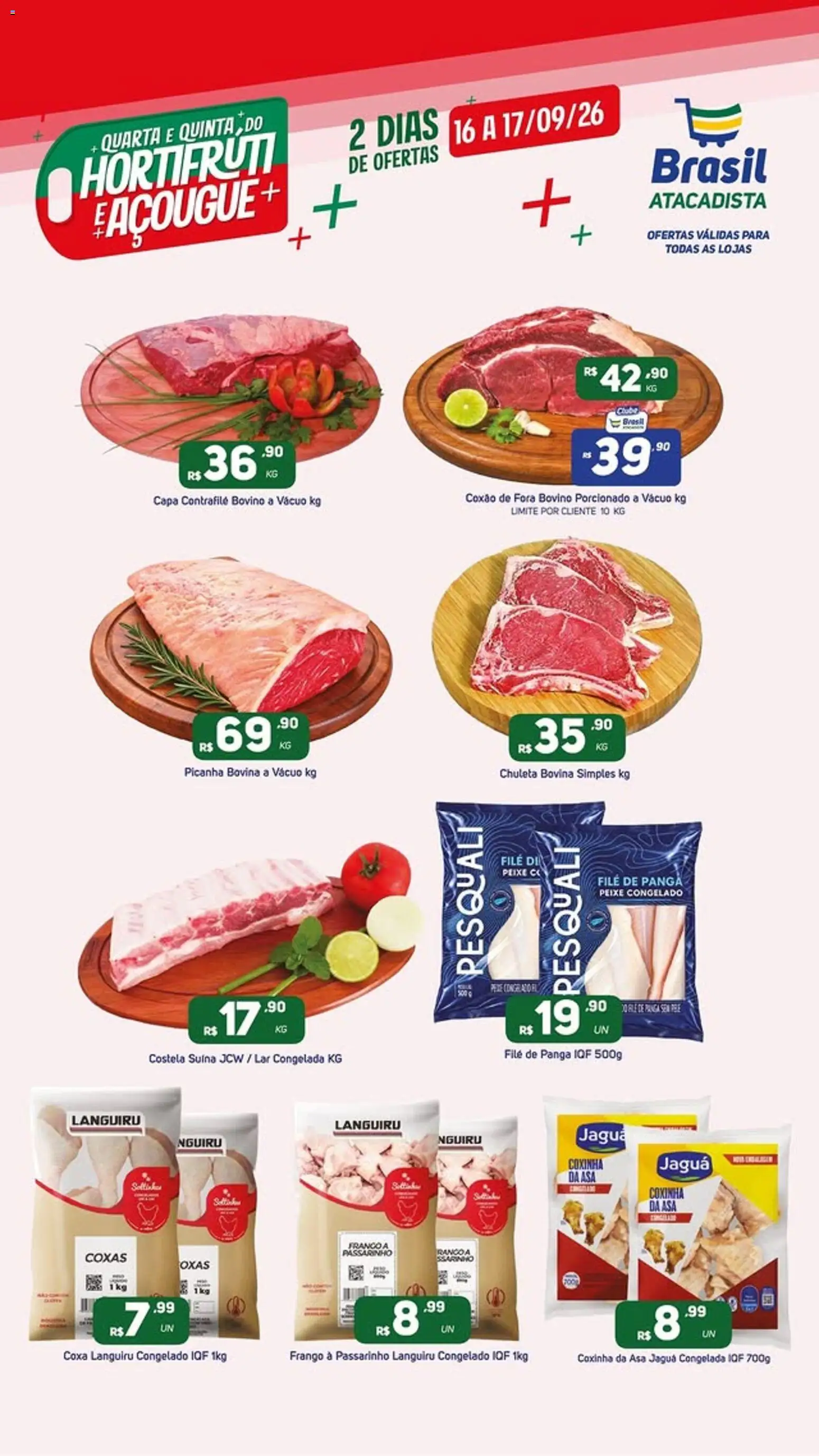 Brasil Atacadista Folheto - válido de 16/09/2026 | Página: 4 | Produtos: Picanha, Peixe, Frango