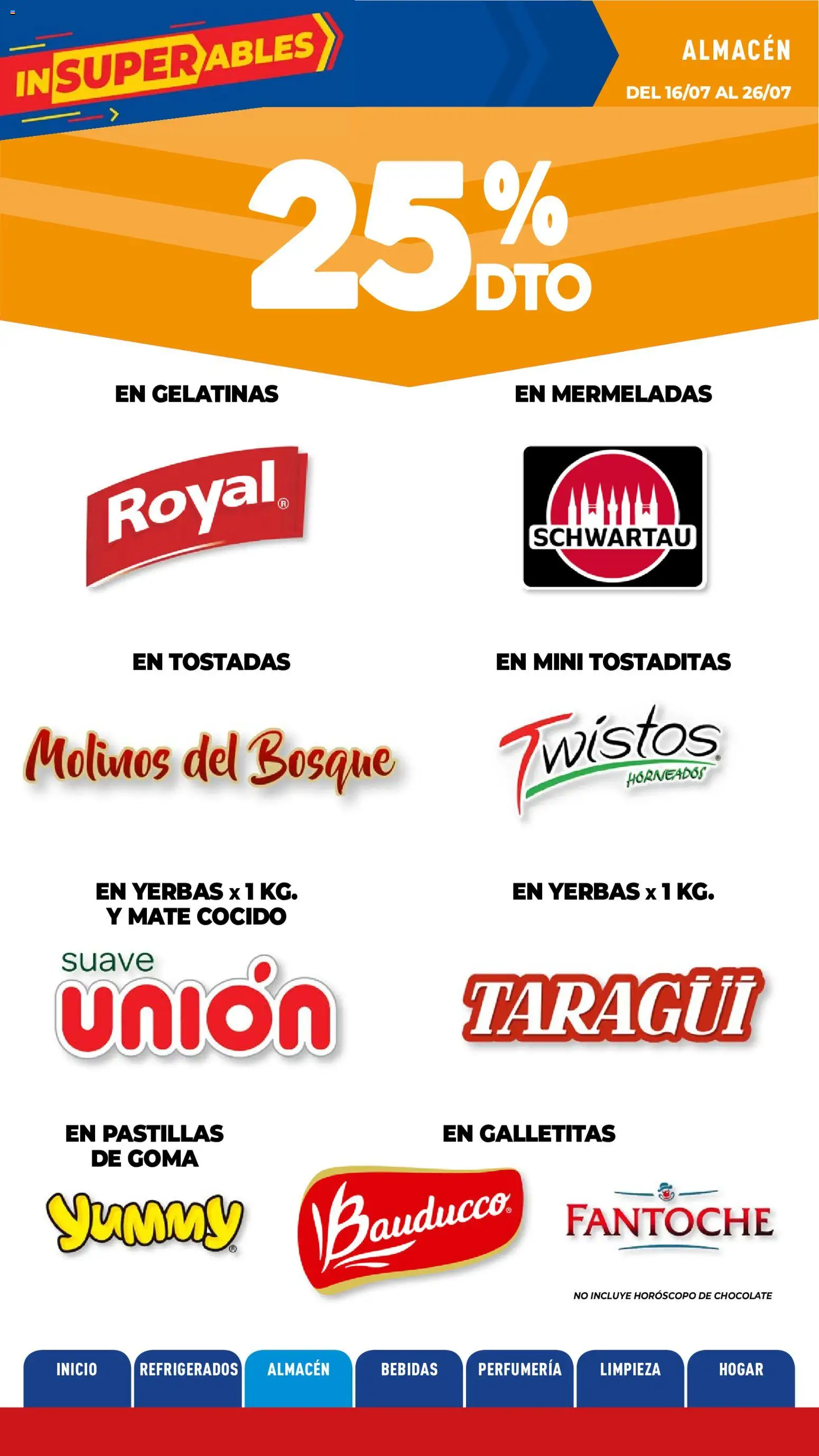 La Anonima catálogo │ válido desde el 16/07/2026 | Página: 12 | Productos: Mate, Galletitas, Chocolate, Mate cocido