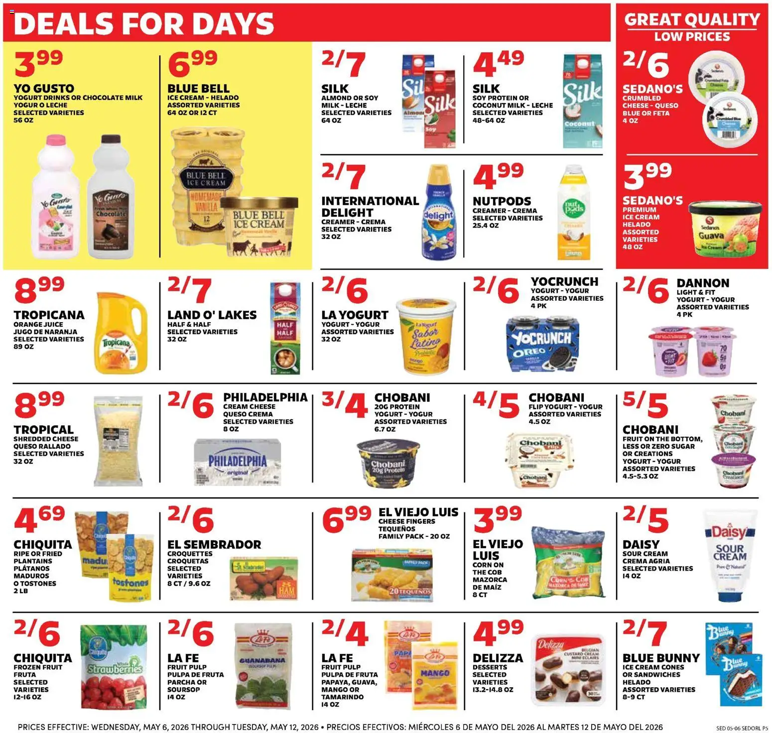 Sedano's Weekly Ad - valid from 06.05.2026 | Page: 5 | Products: Milk, Cheese, Sour cream, Strawberries