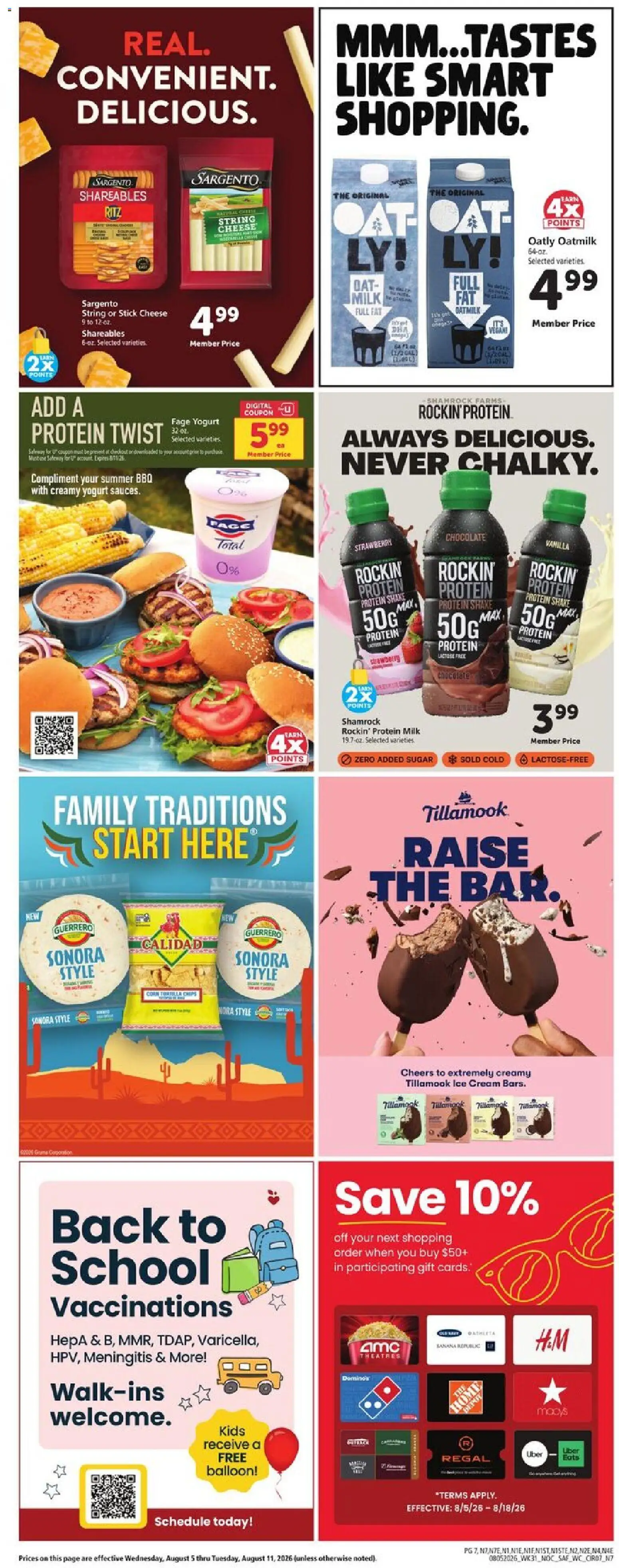 Safeway Weekly Ad - valid from 08/05/2026 | Page: 7 | Products: Wc, Milk, Yogurt, Ice cream
