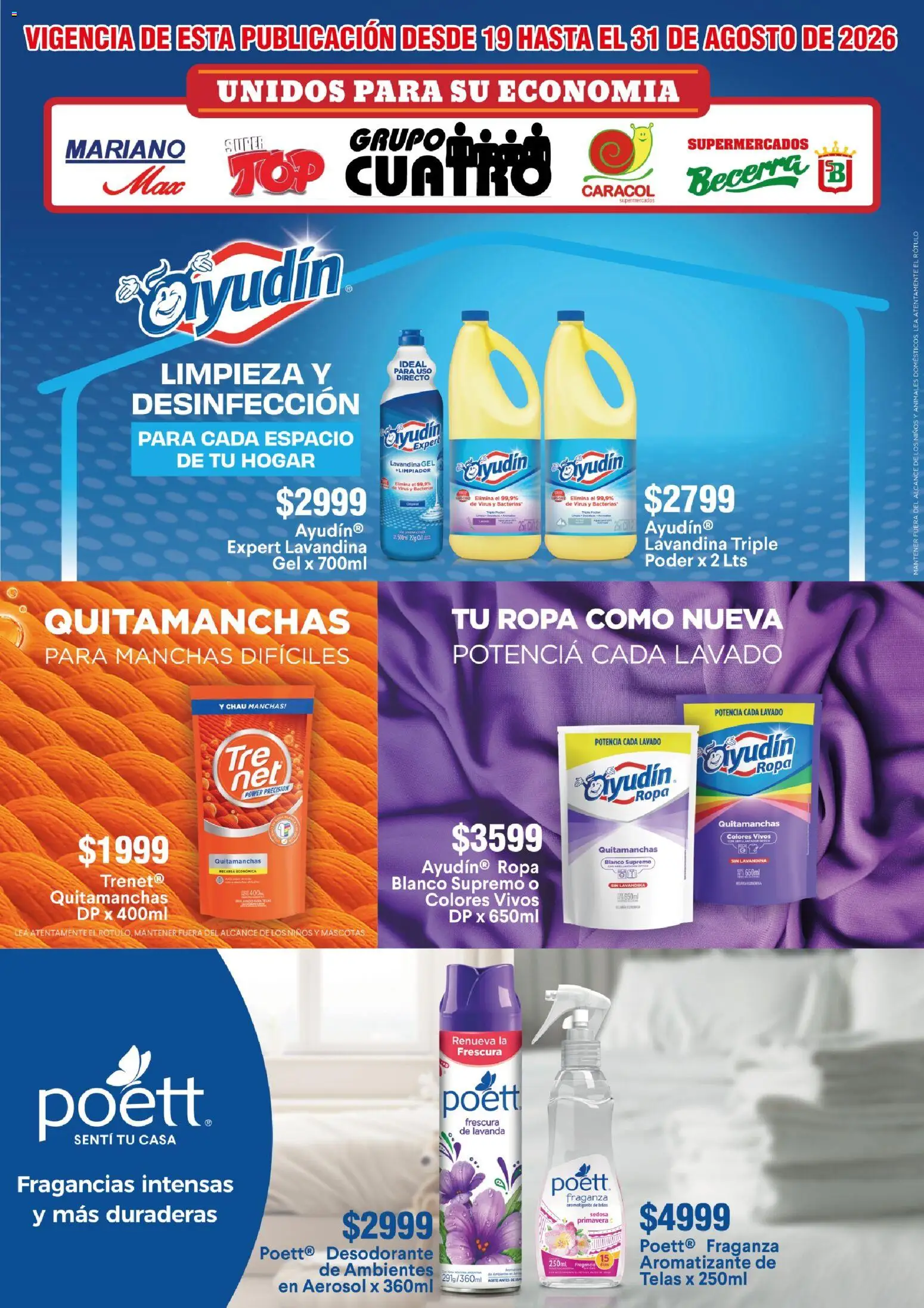 Mariano Max - Catálogo │ válido desde el 19/08/2026 | Página: 9 | Productos: Top, Gin, Desodorante, Quitamanchas