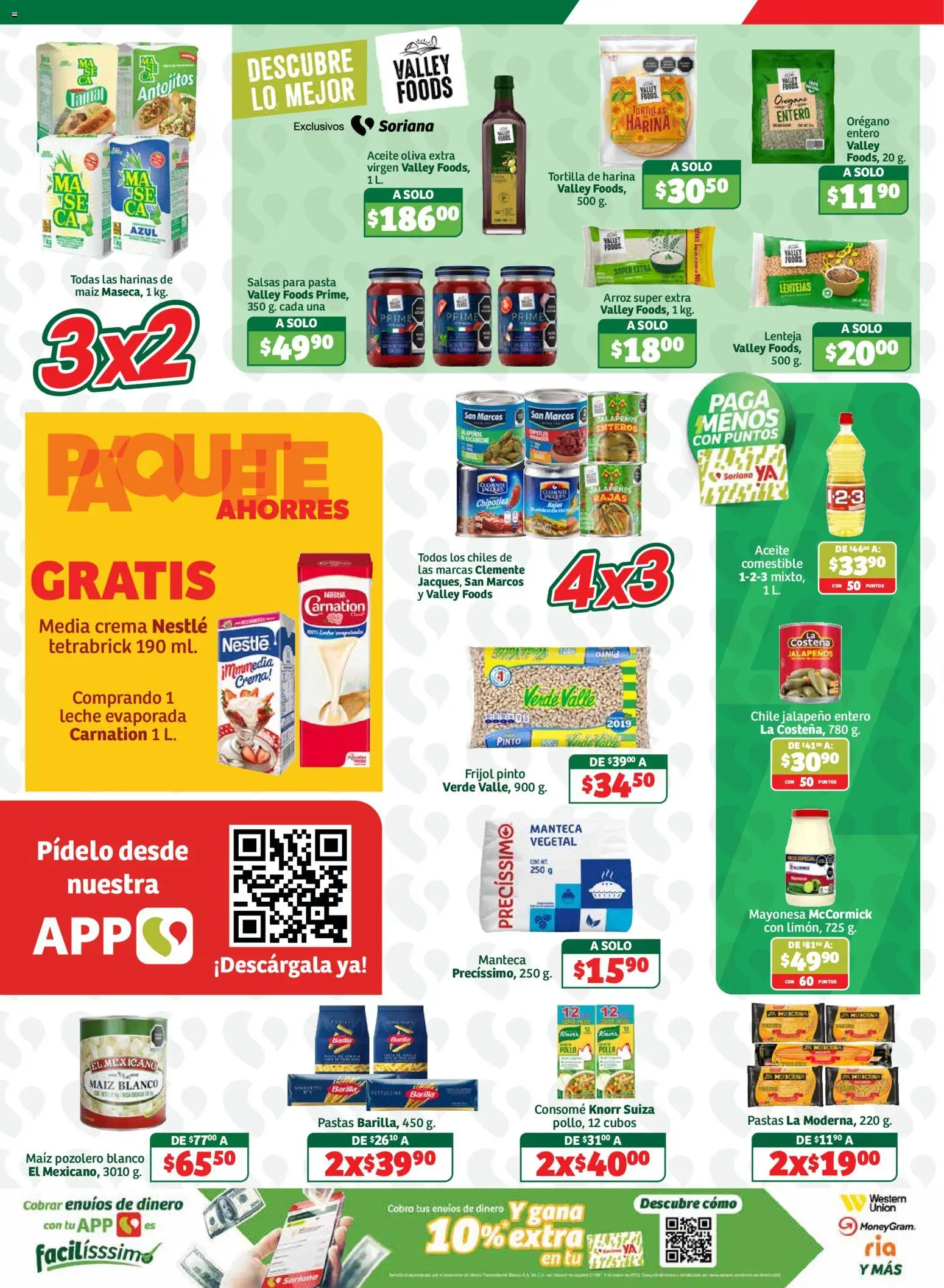 Nuevas ofertas de Soriana válidas en toda la República Mexicana desde el 11/09/2026. ¡Encuentra las mejores ofertas en Soriana Súper - En México oferta se dice Soriana Súper Nacional! | Página: 2 | Productos: Harina, Chile, Lentejas, Leche