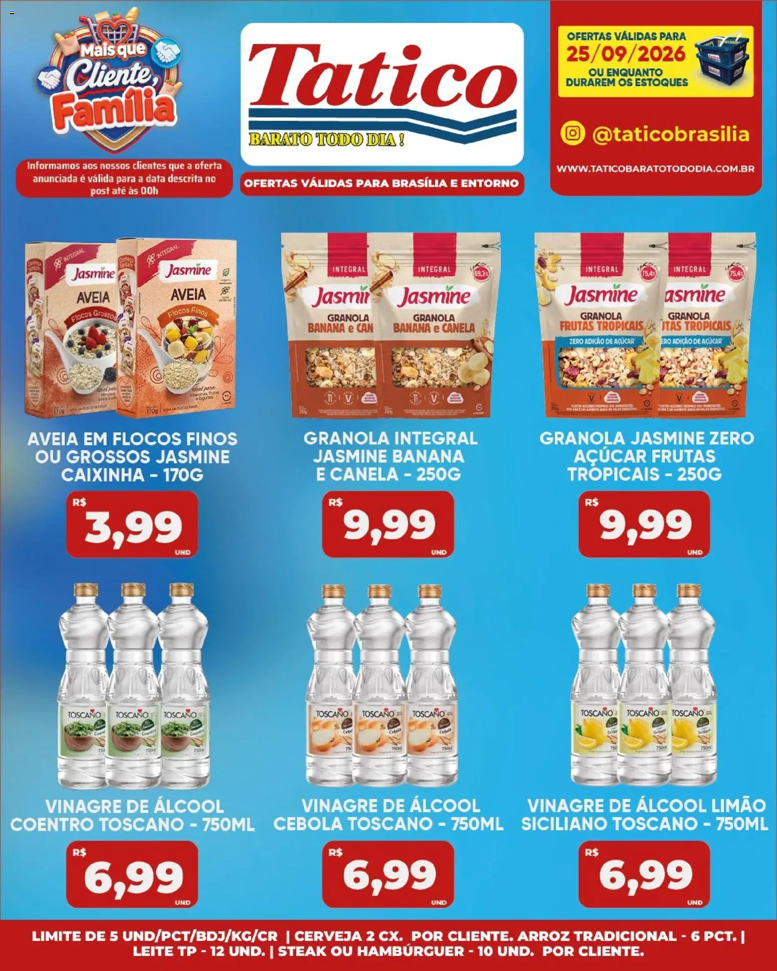 Tatico Folheto - válido de 25/09/2026 | Página: 16 | Produtos: Frutas, Hambúrguer, Flocos, Aveia