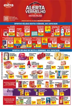 Extra ofertas Fim de semana Mercado - Pré-Visualização do folheto da loja Extra, válido de 28/08/2026
