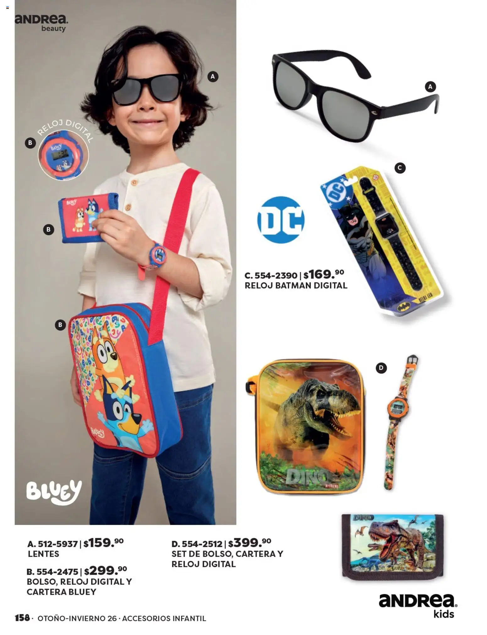 Nuevas ofertas de Andrea válidas en toda la República Mexicana desde el 23/08/2026. ¡Encuentra las mejores ofertas en Andrea catálogo Beauty! | Página: 158 | Productos: Lentes, Reloj