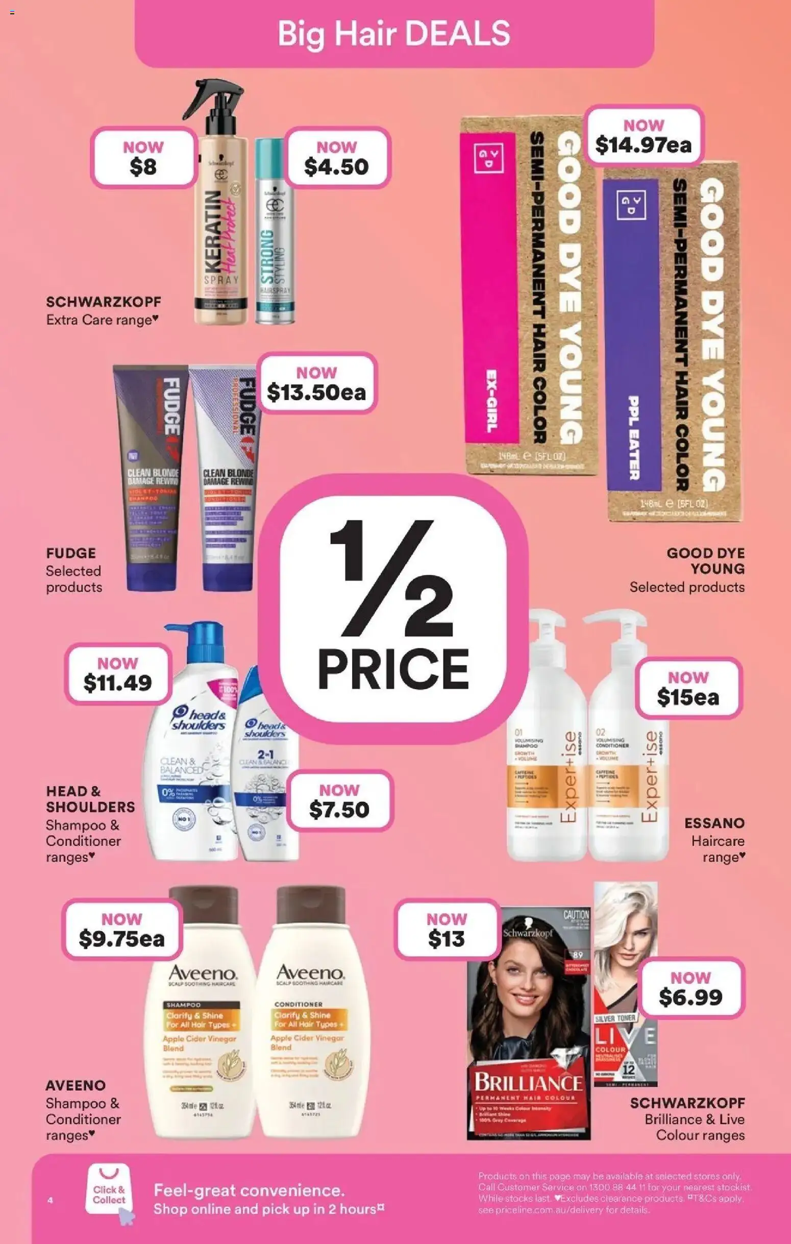 Priceline Pharmacy catalogue - valid from 17.06.2026 | Page: 4 | Products: Shampoo, Hair colour, Vinegar, Toner