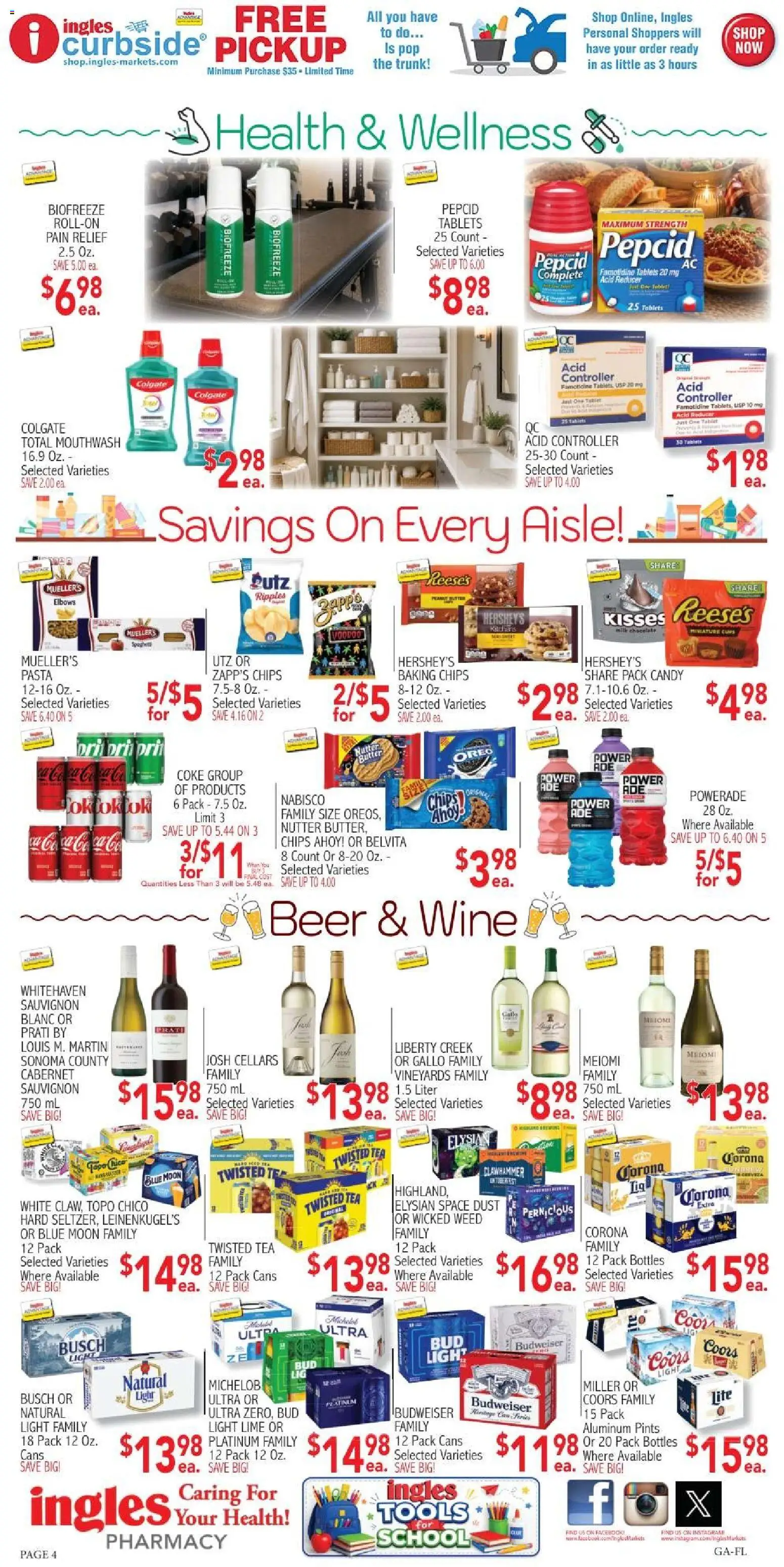Ingles Weekly Ad - valid from 09/23/2026 | Page: 4 | Products: Butter, Pasta, Chips, Iced tea