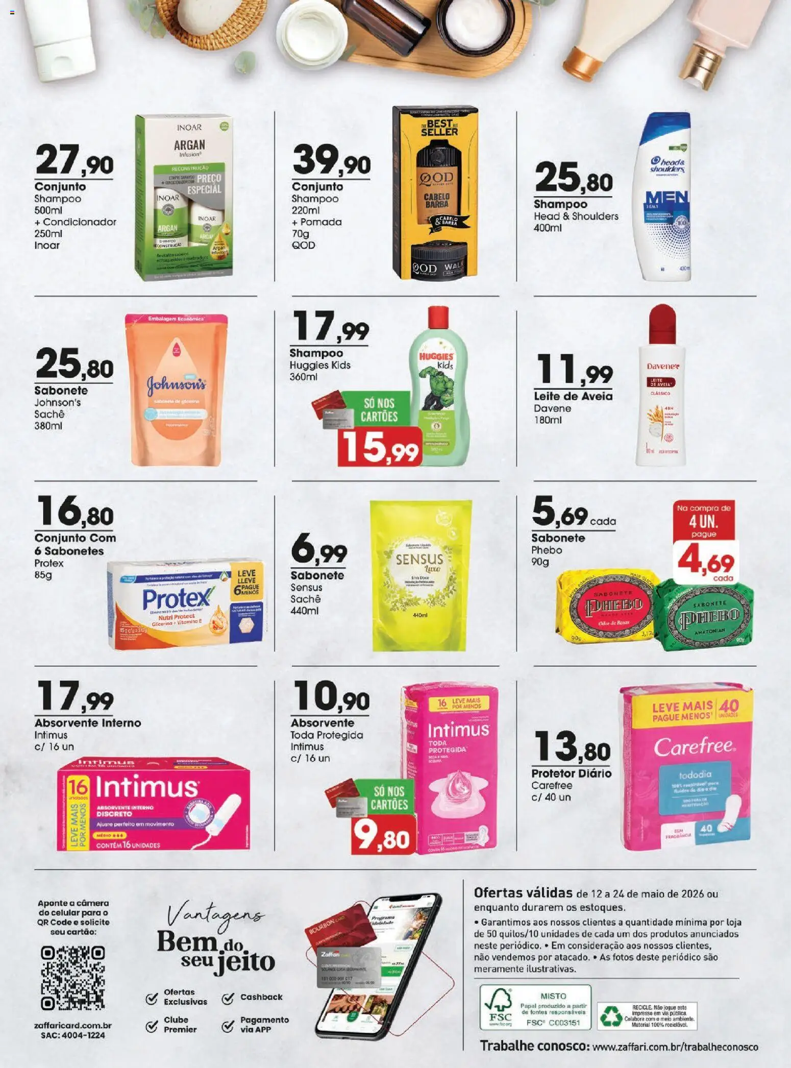 Zaffari Folheto - válido de 12.05.2026 | Página: 14 | Produtos: Maiô, Leite, Bourbon, Sabonete